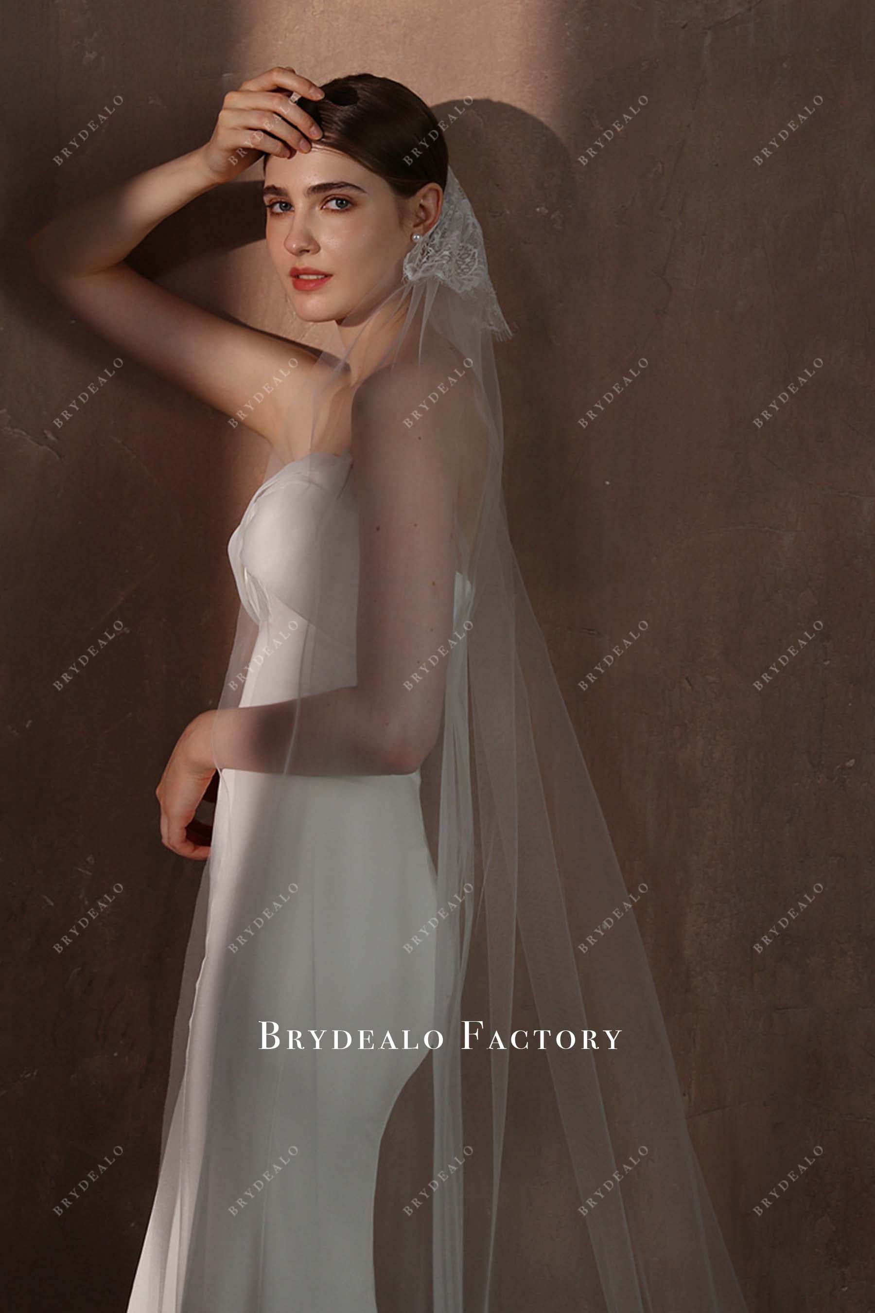 tulle with comb bridal veil