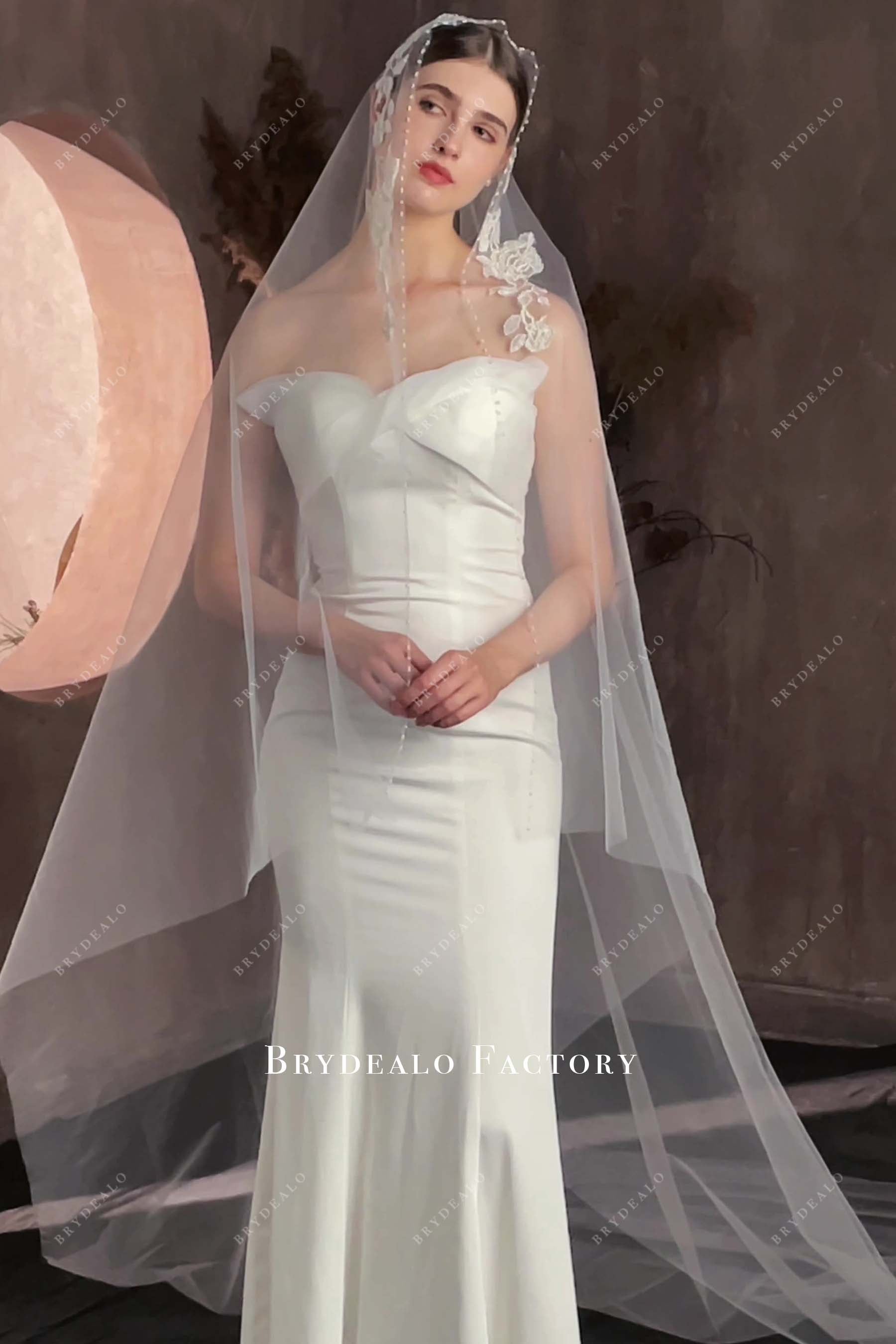 tulle with comb bridal veil