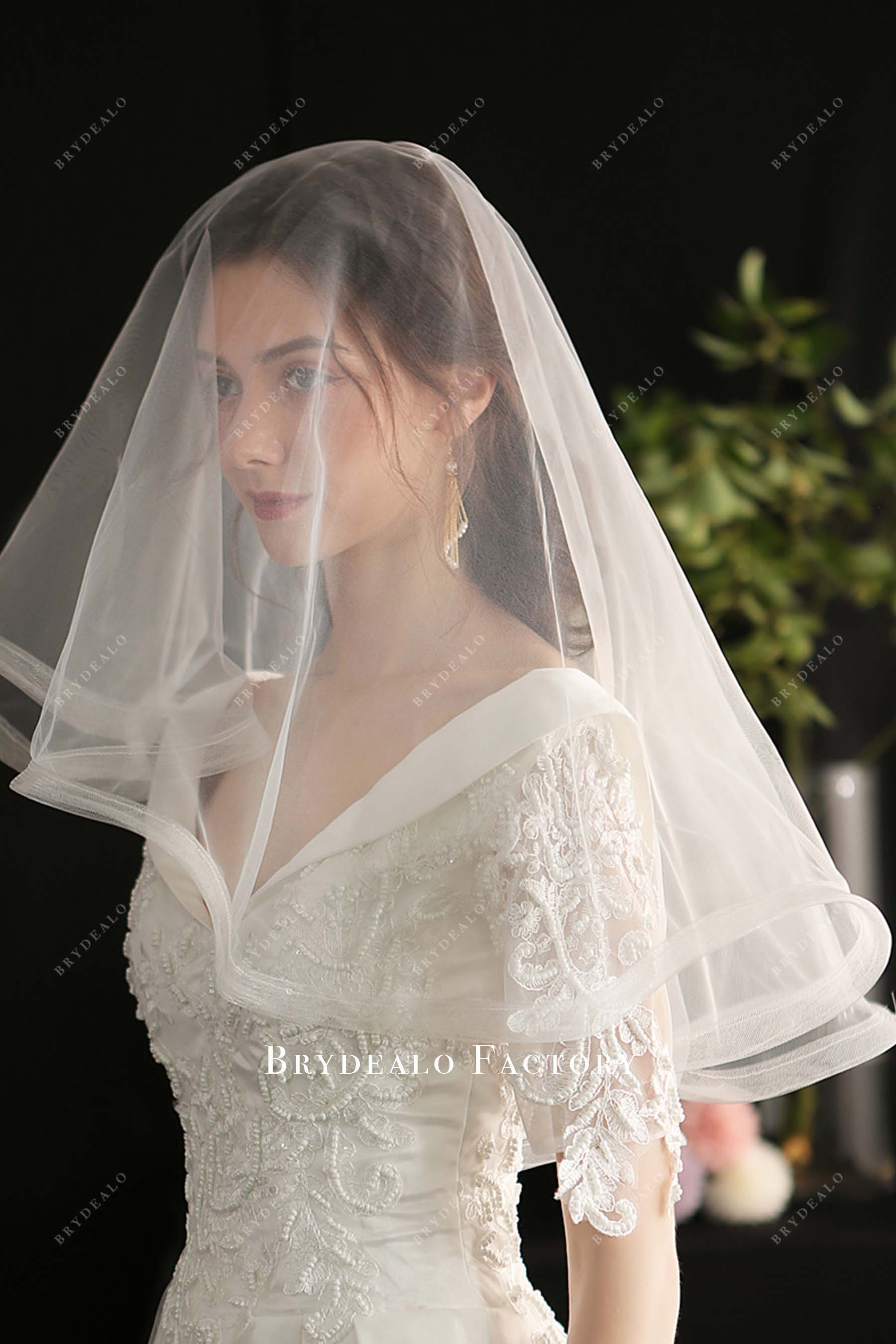 tulle with comb bridal veil