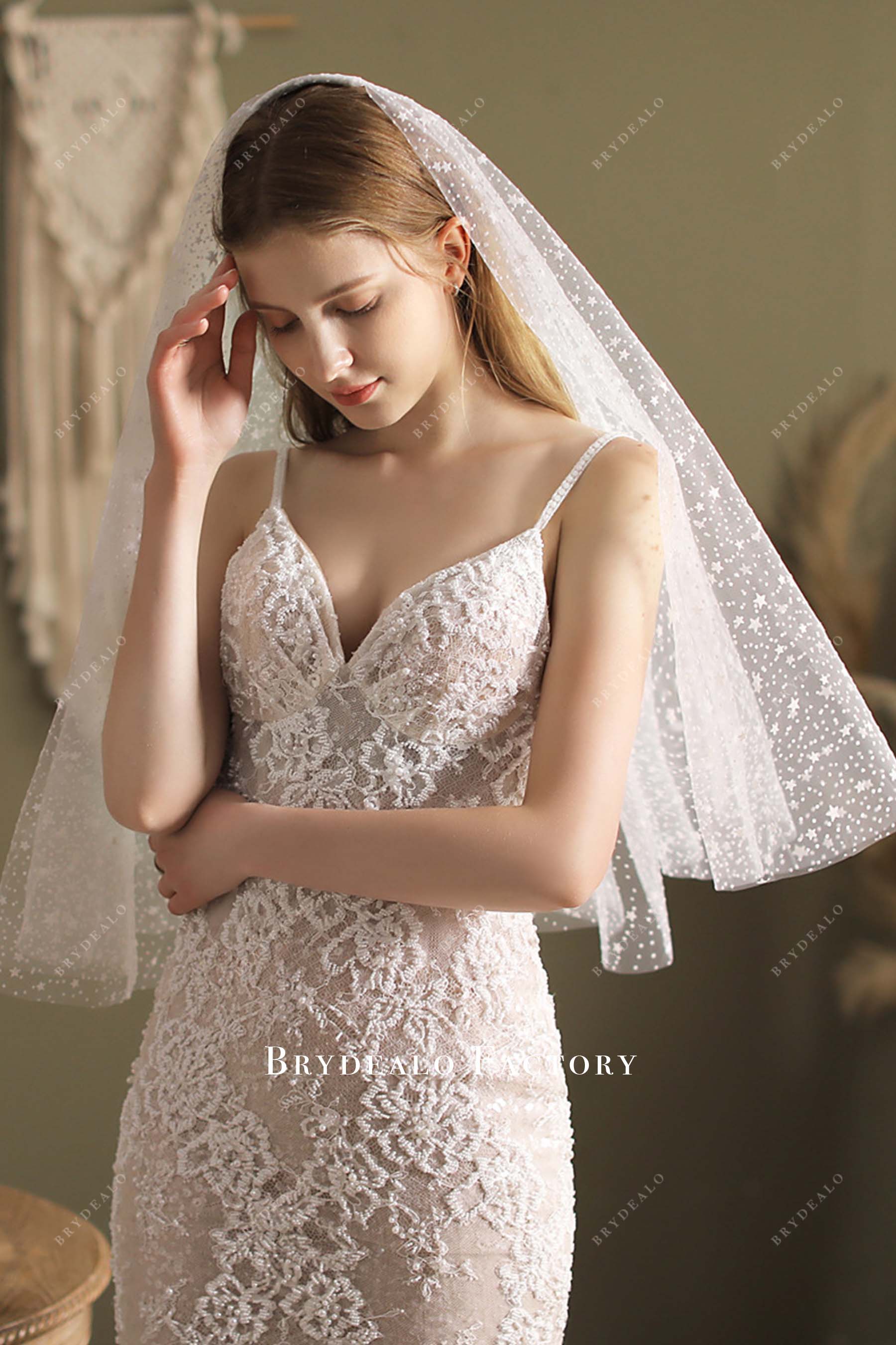 tulle with comb wedding veil