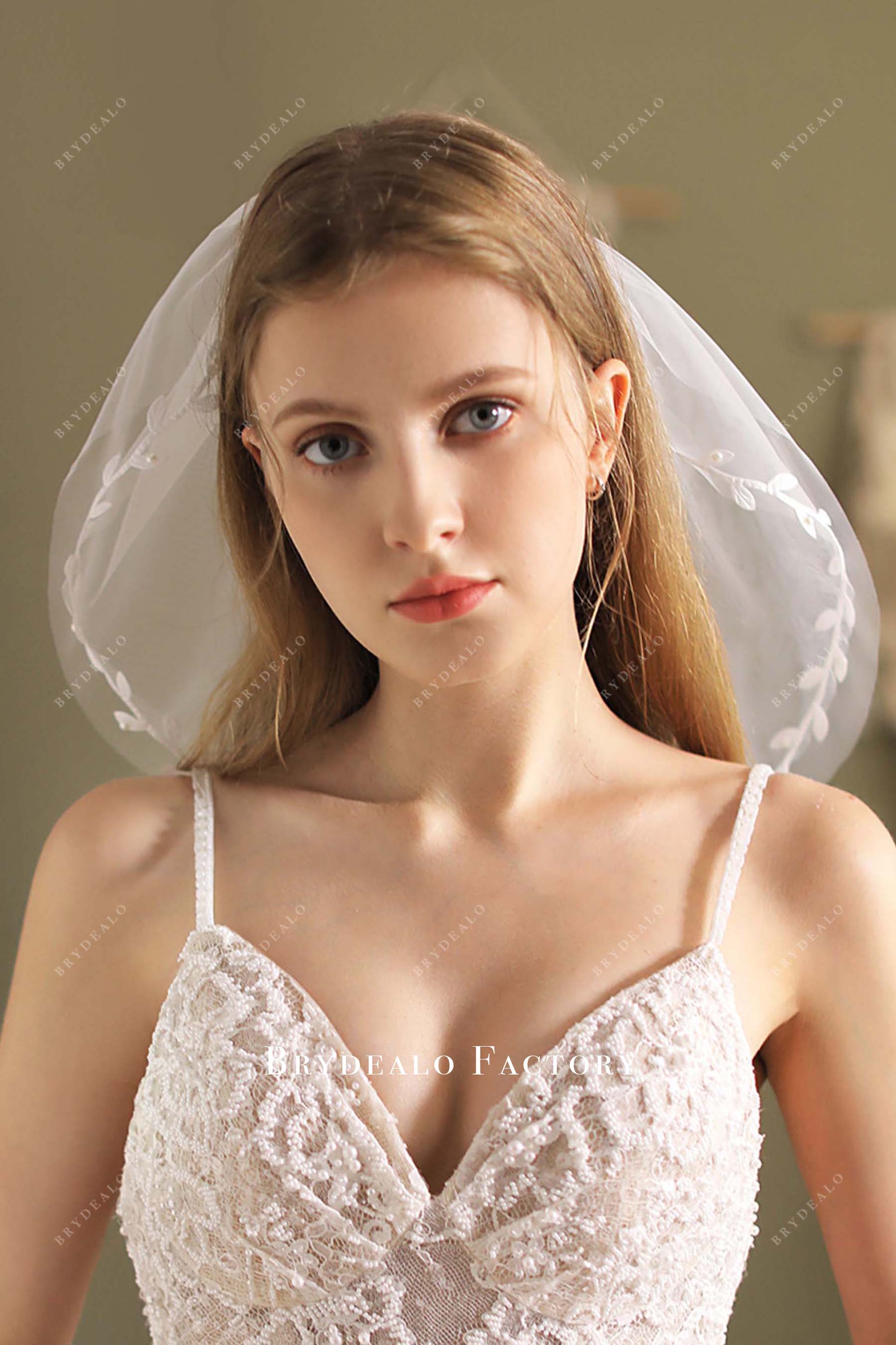 two tier bridal veil