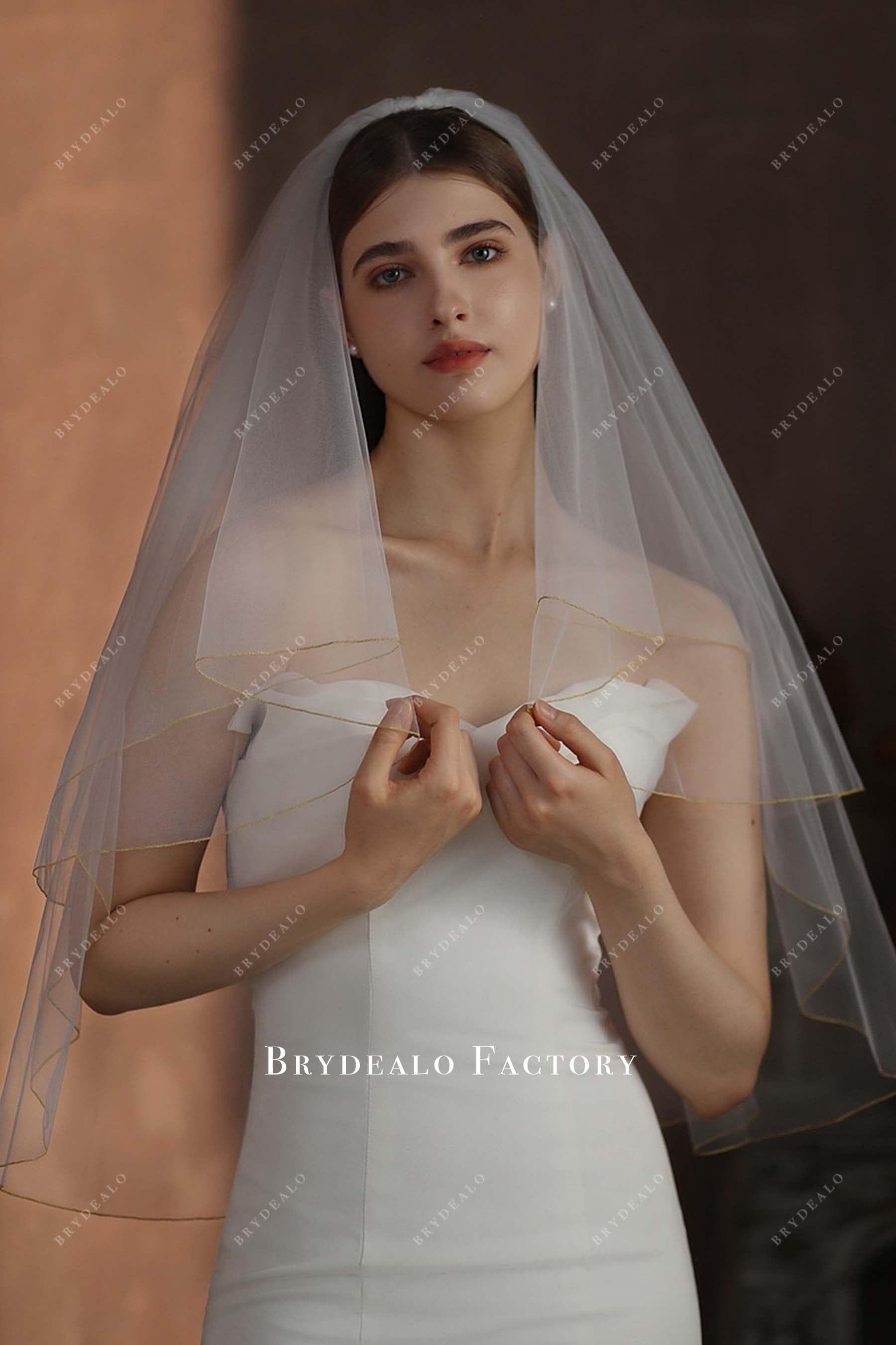 two tier bridal veil