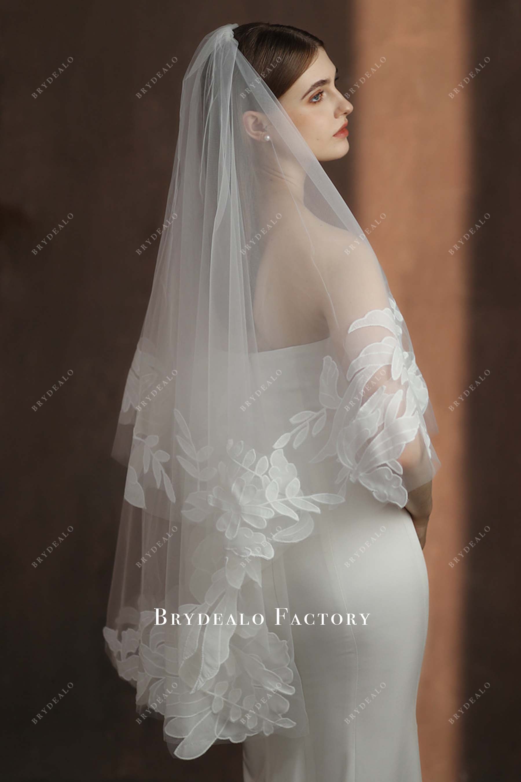 two tier bridal veil
