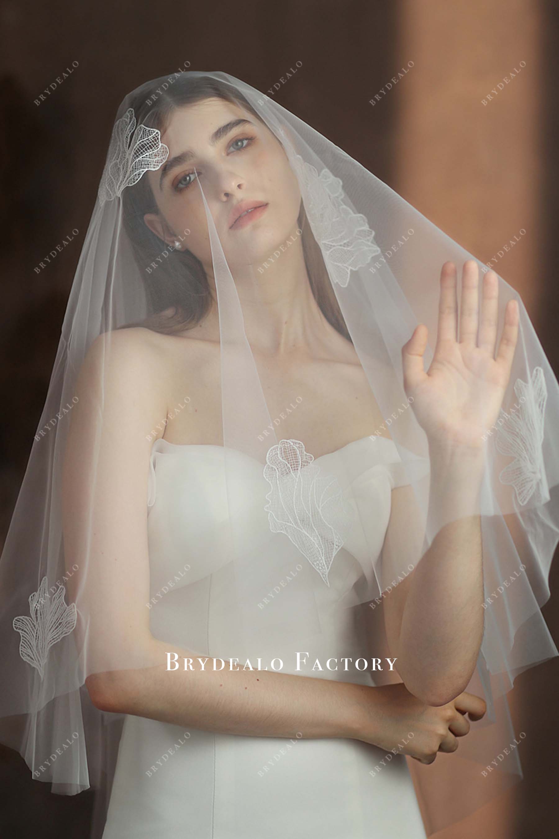 two tier bridal veil