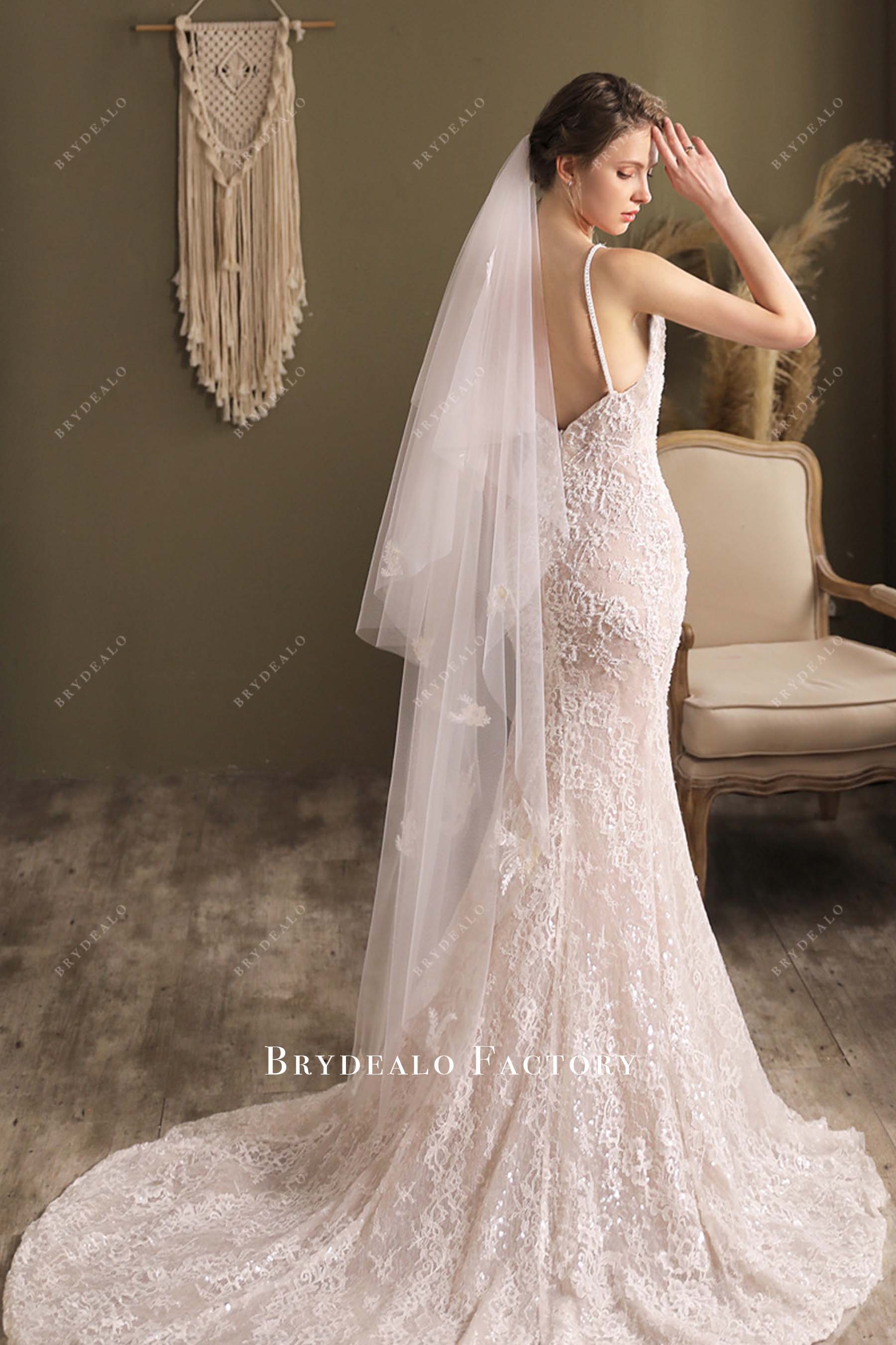 two tier tulle bridal veil