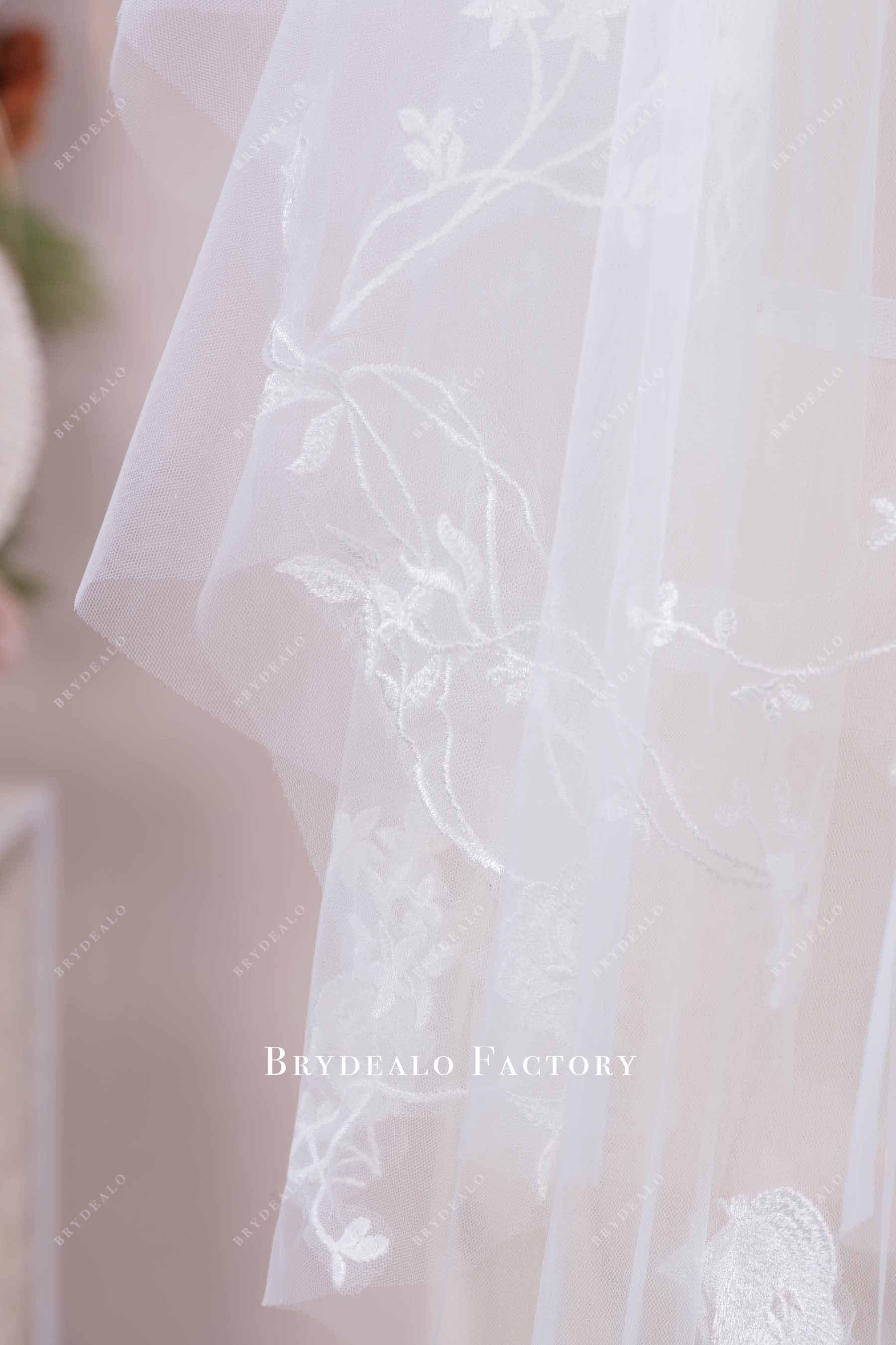 two tier tulle bridal veil