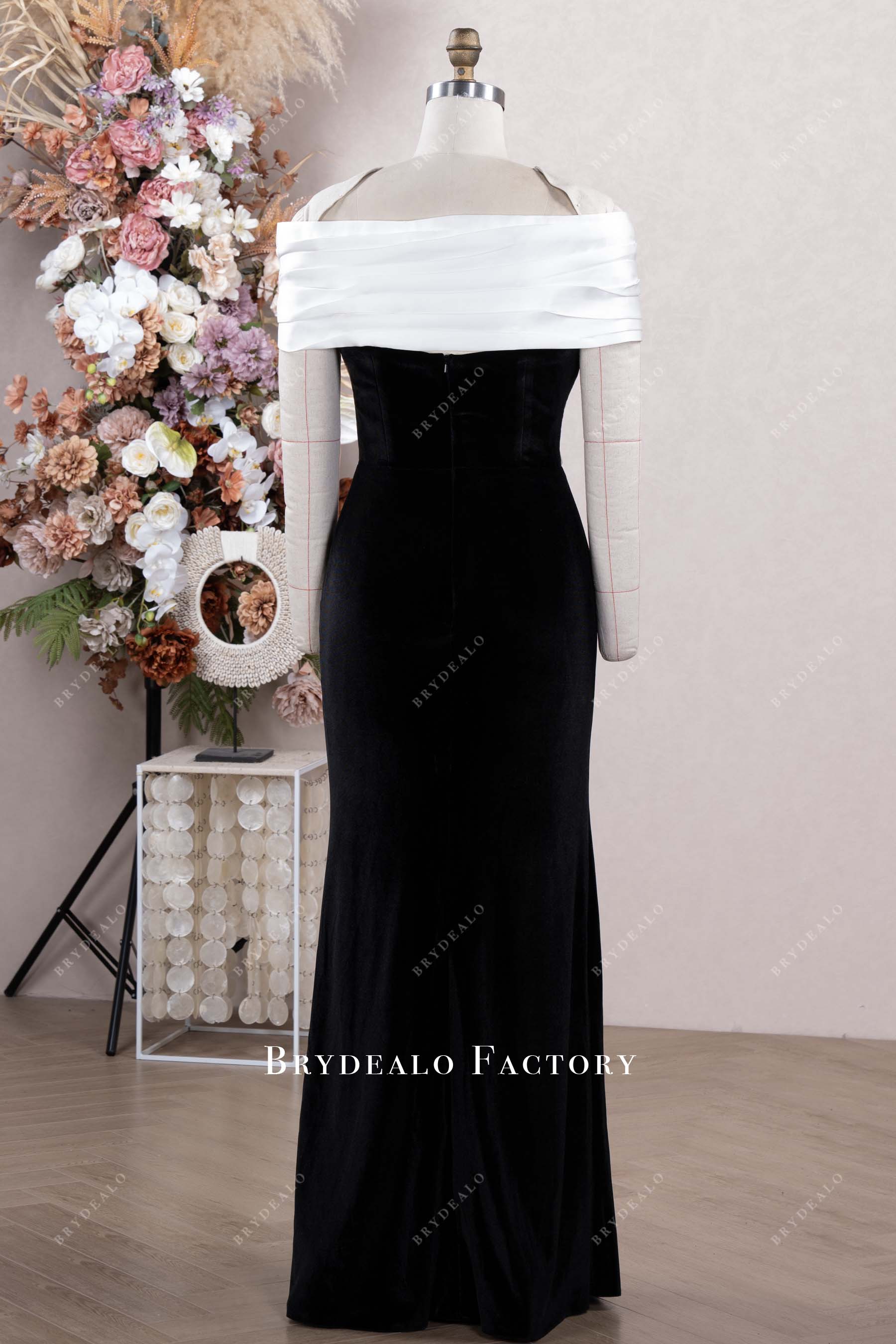 two tone floor length celebrity dress