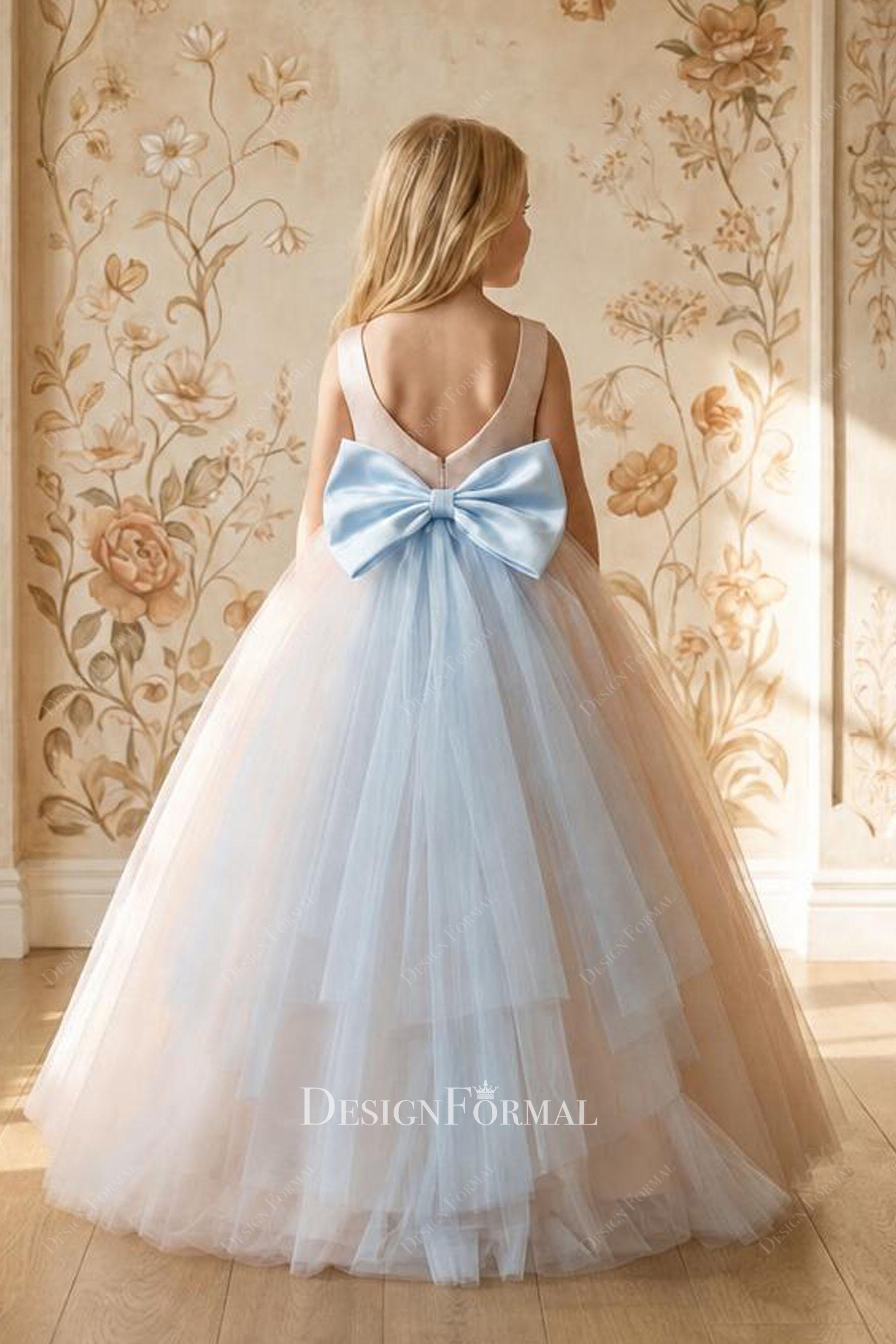 two-tone flower girl dress