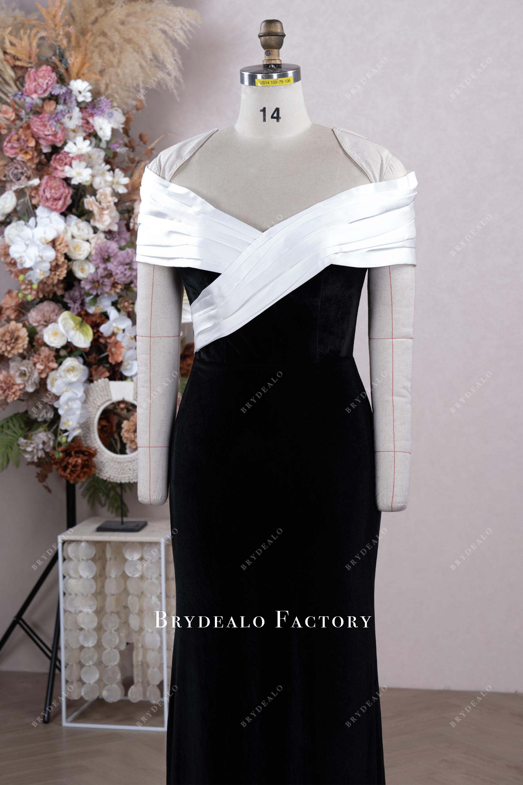 two tone v neck celebrity dress