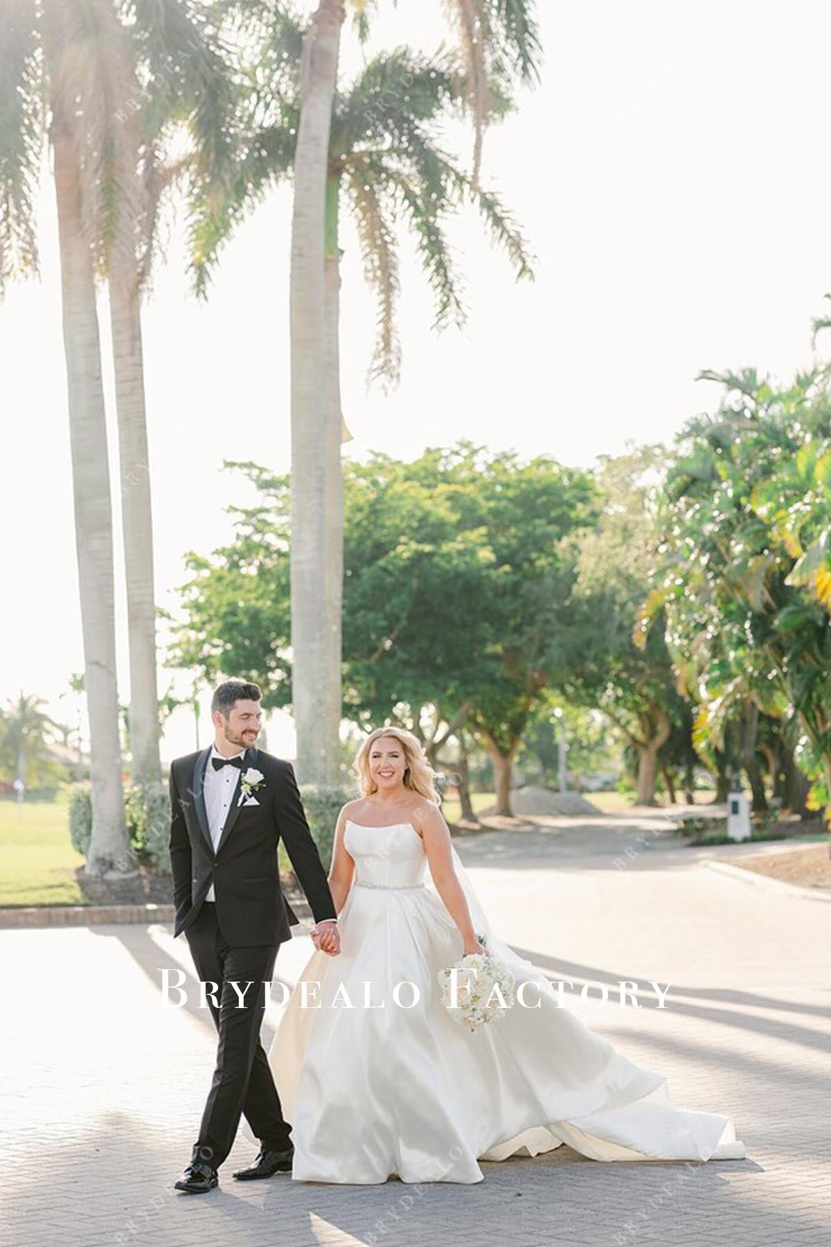 white a-line bridal dress