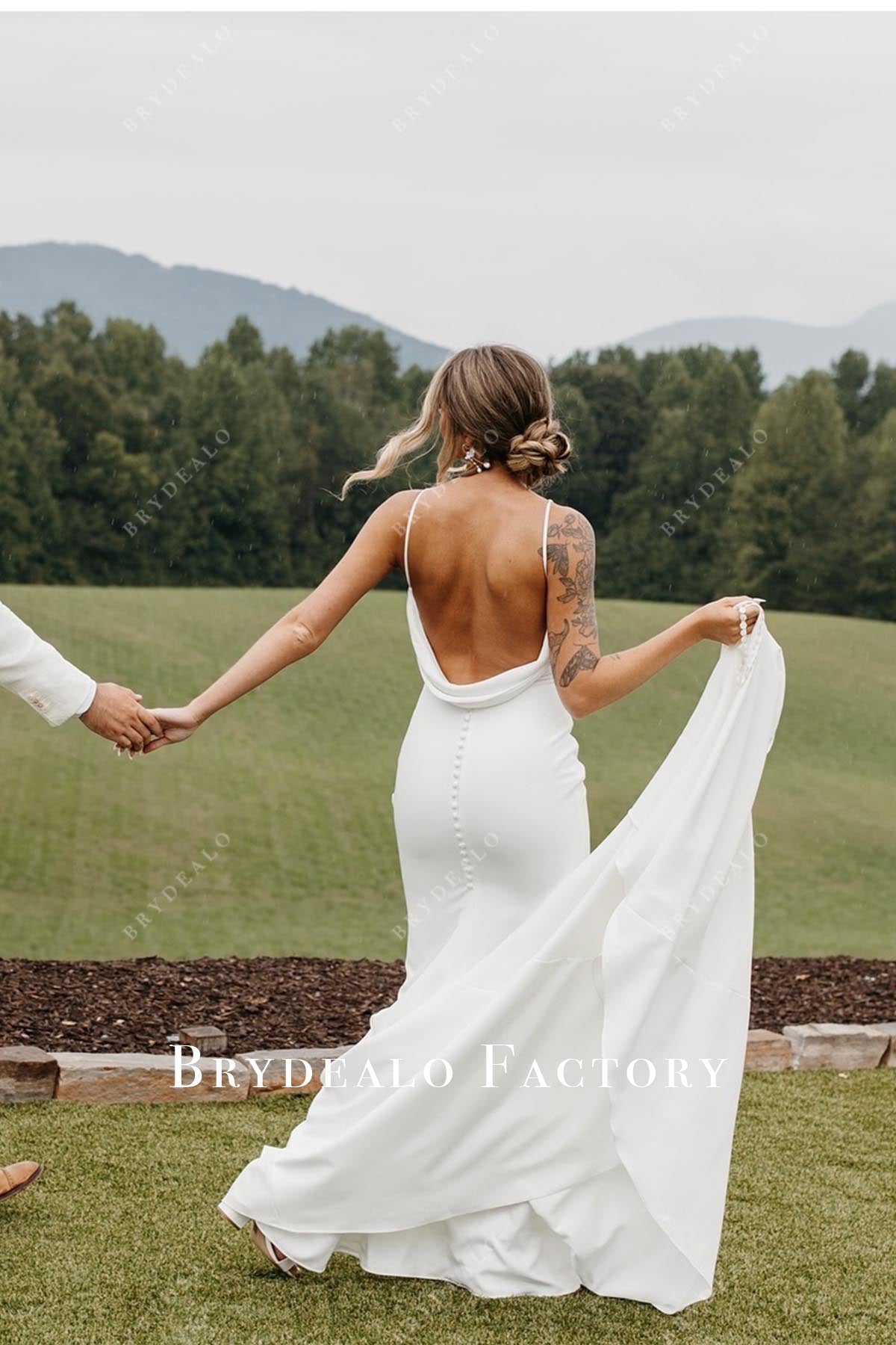 white mermaid wedding dress