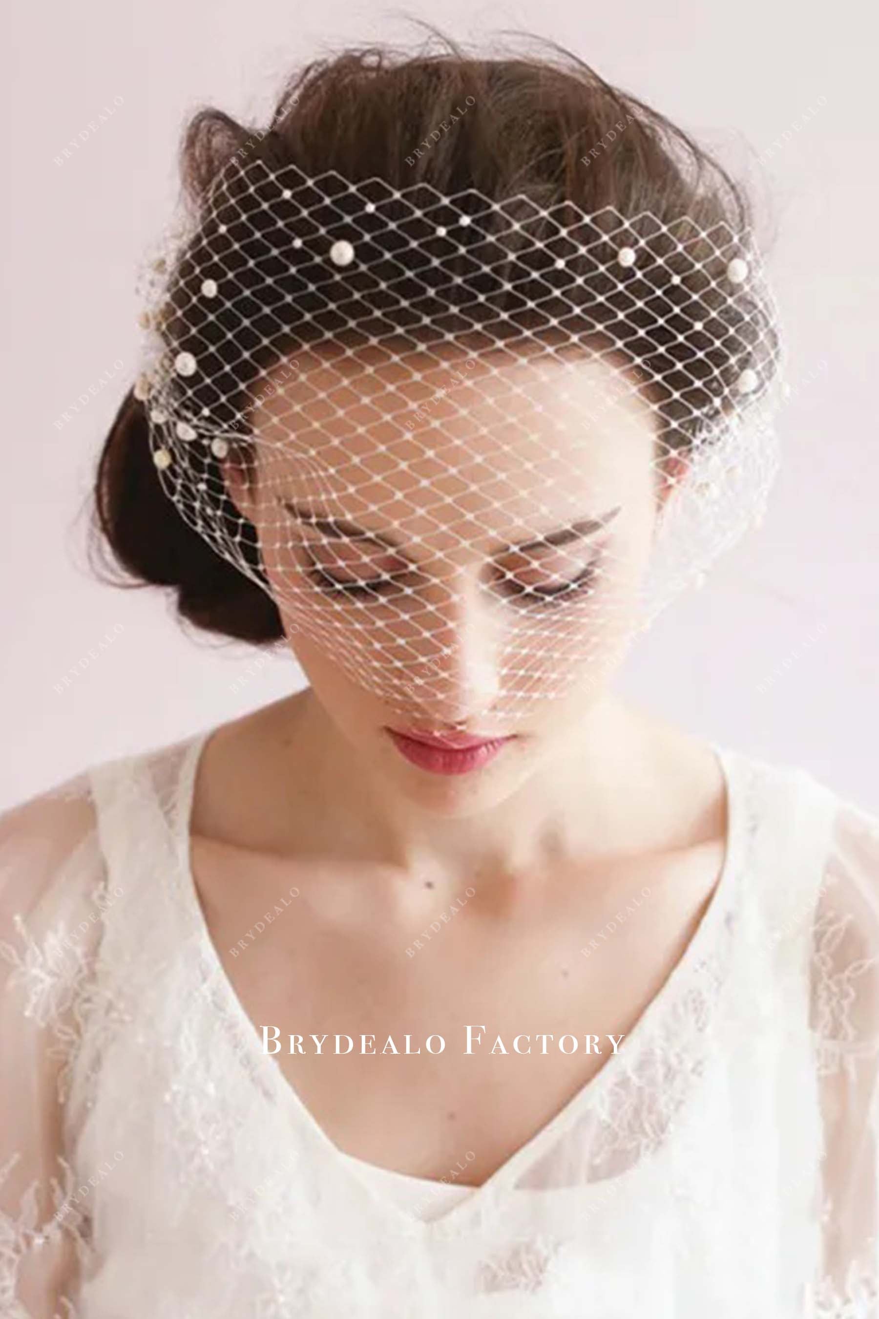 white net bridal veil