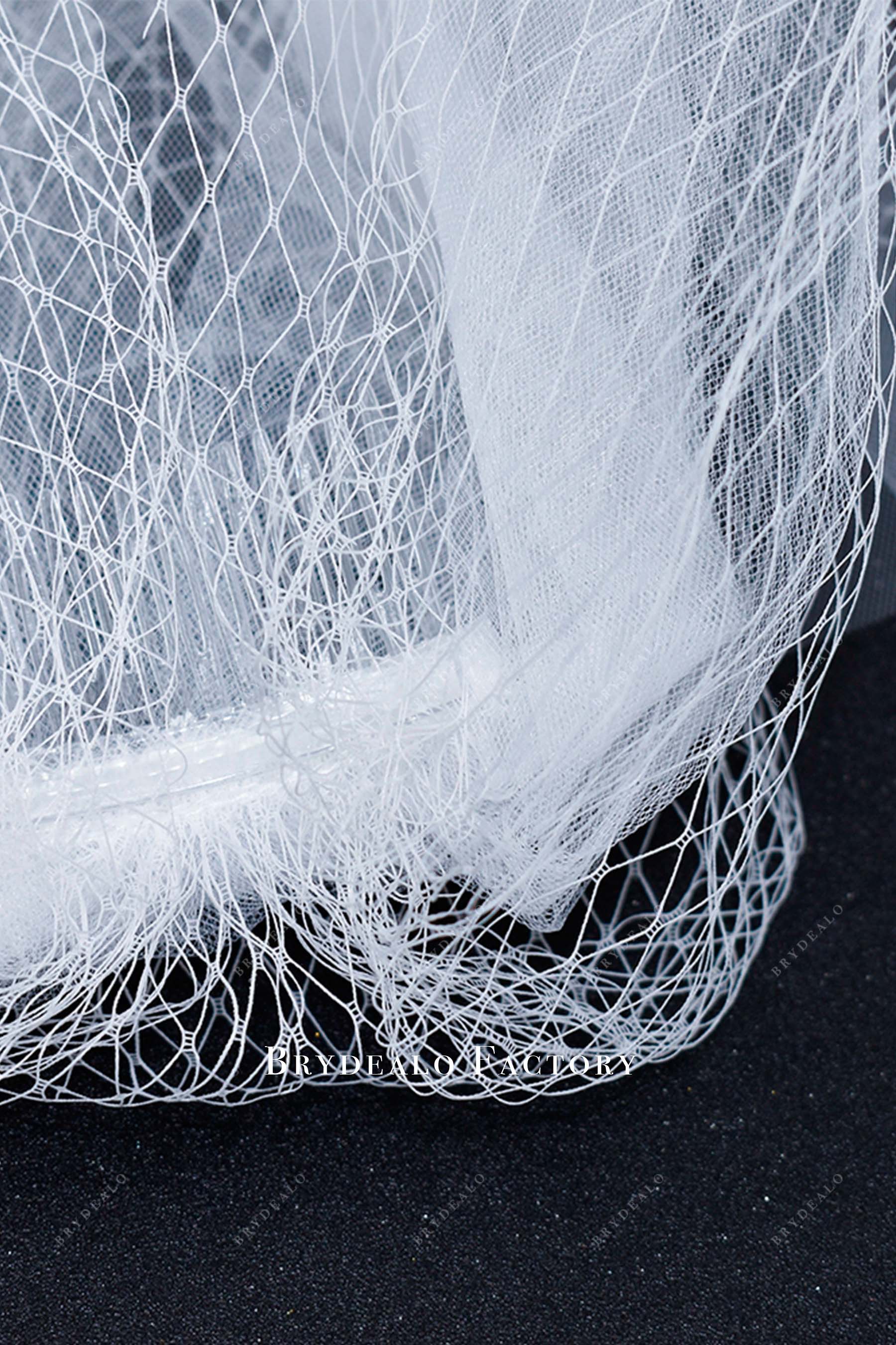 white net bridal veil