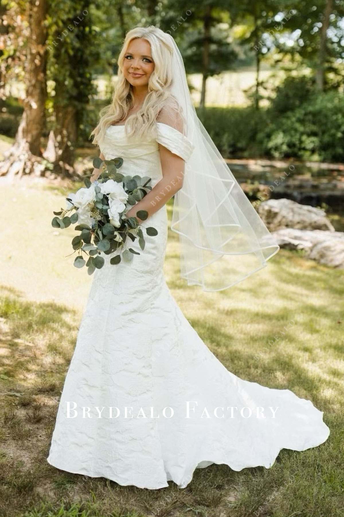 Lovely Off The Shoulder Mermaid White Bridal Gown Wedding Dresses