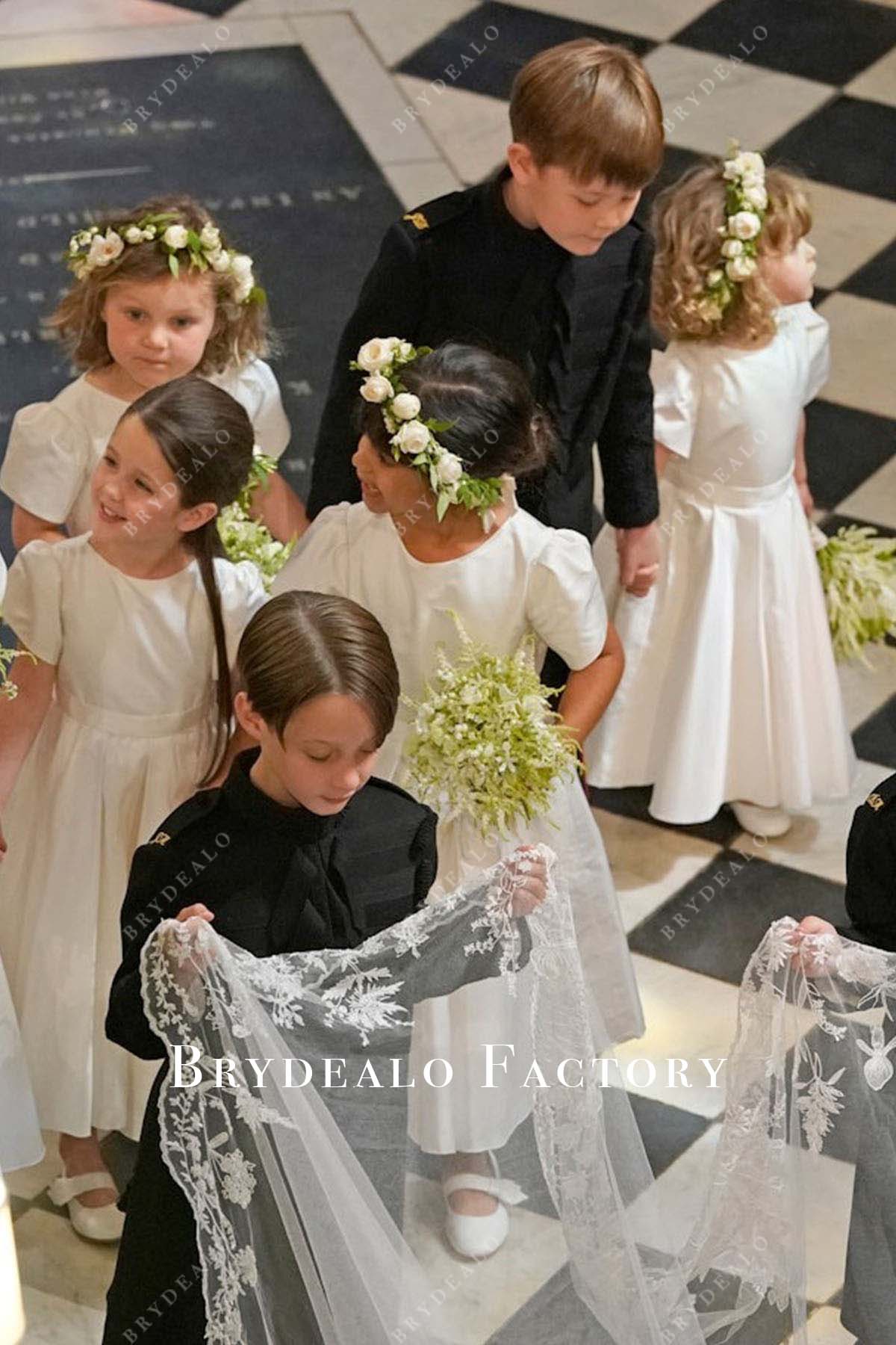 chinese dress ladies Silk Twirly First Communion Dress for Girls 6 main image 0