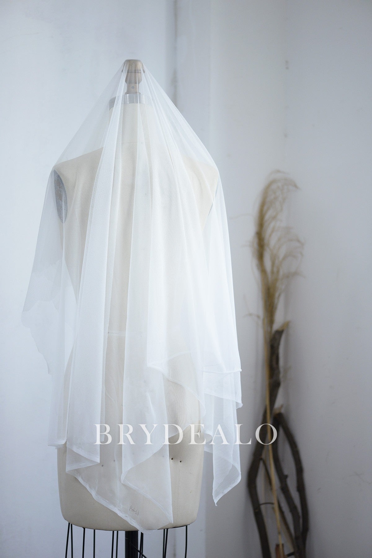 white soft net for wedding veil