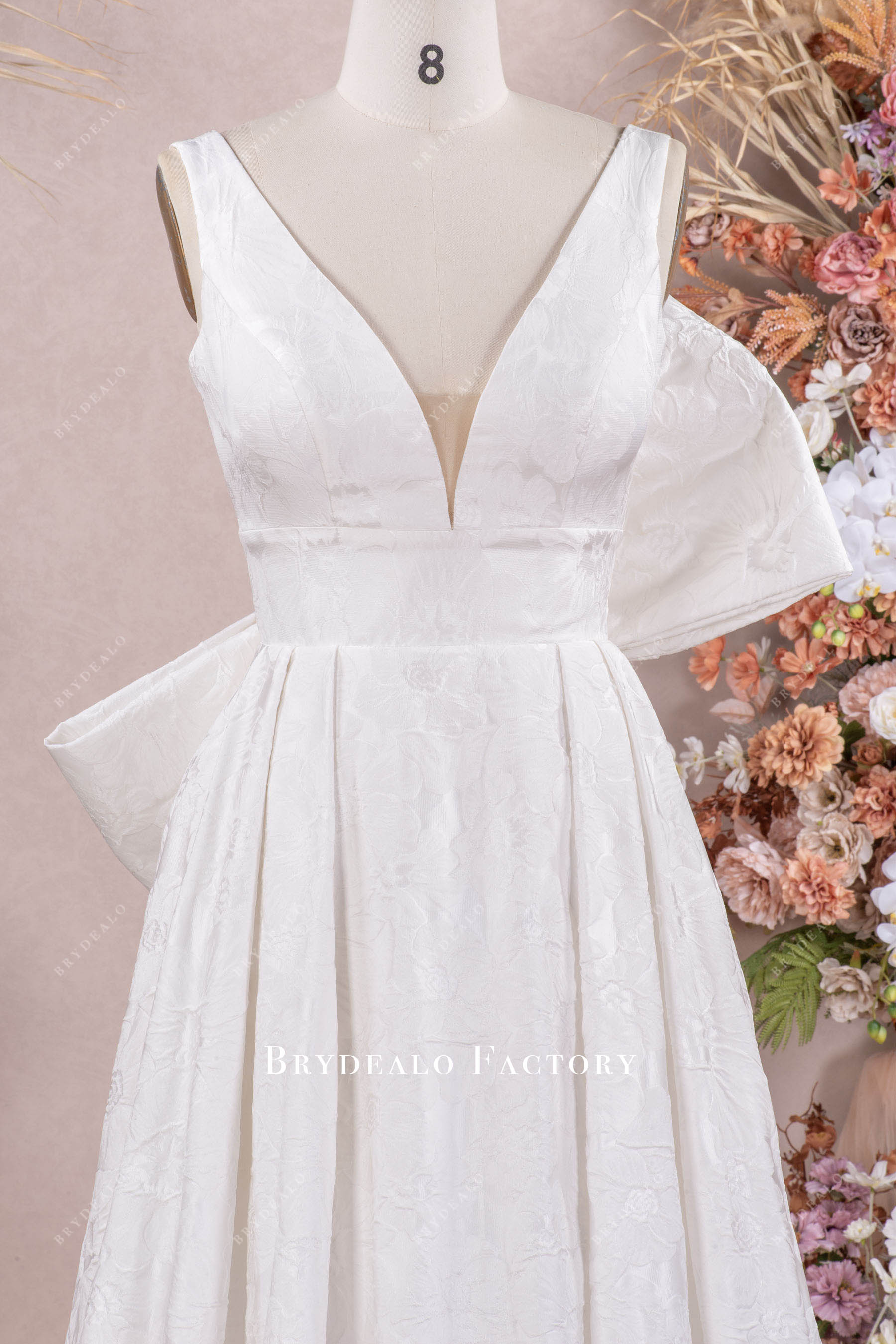 wide straps wedding dress