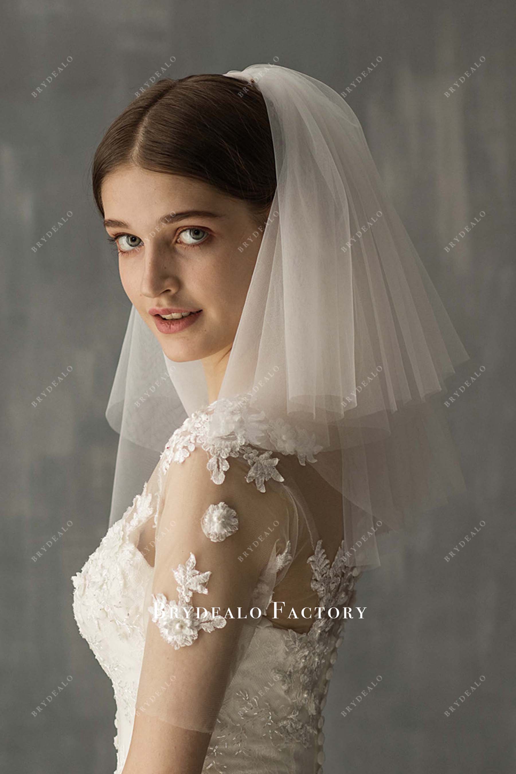 with comb bridal veil