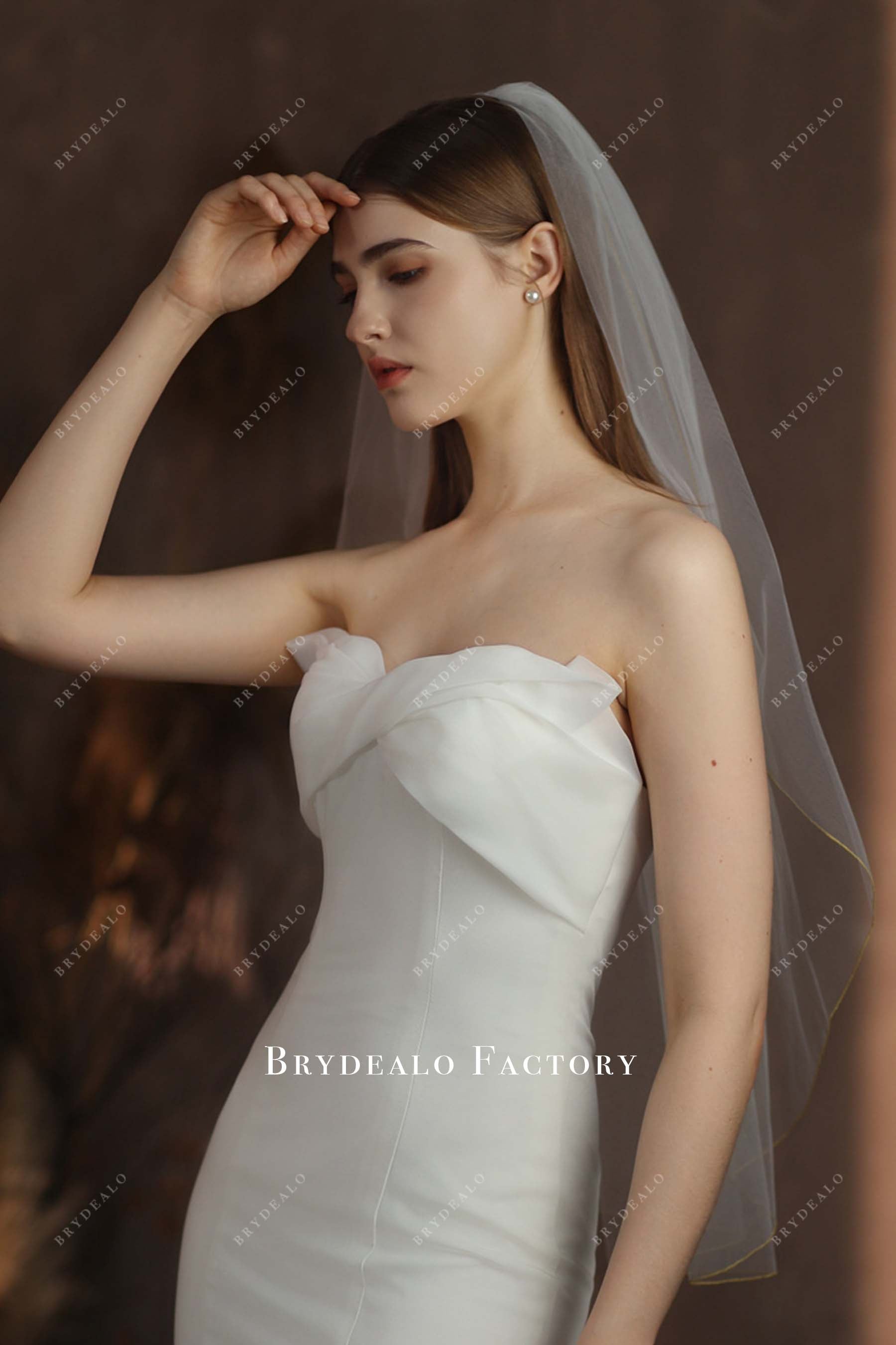 with comb bridal veil