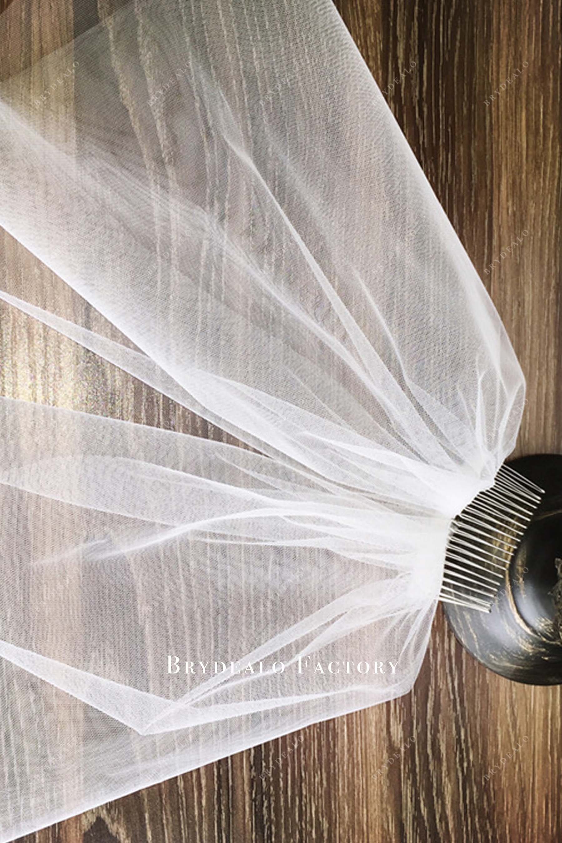 with comb tulle bridal veil