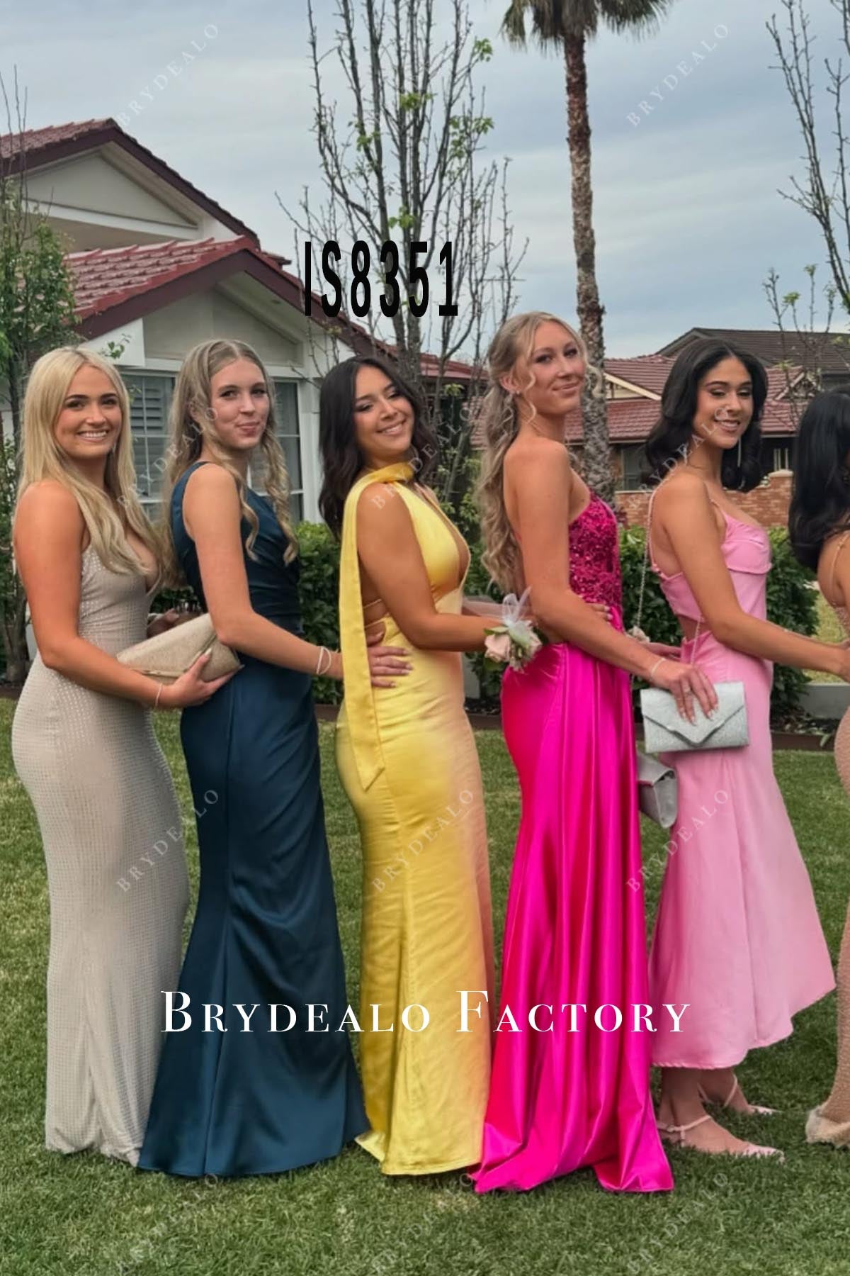 yellow floor length prom dress