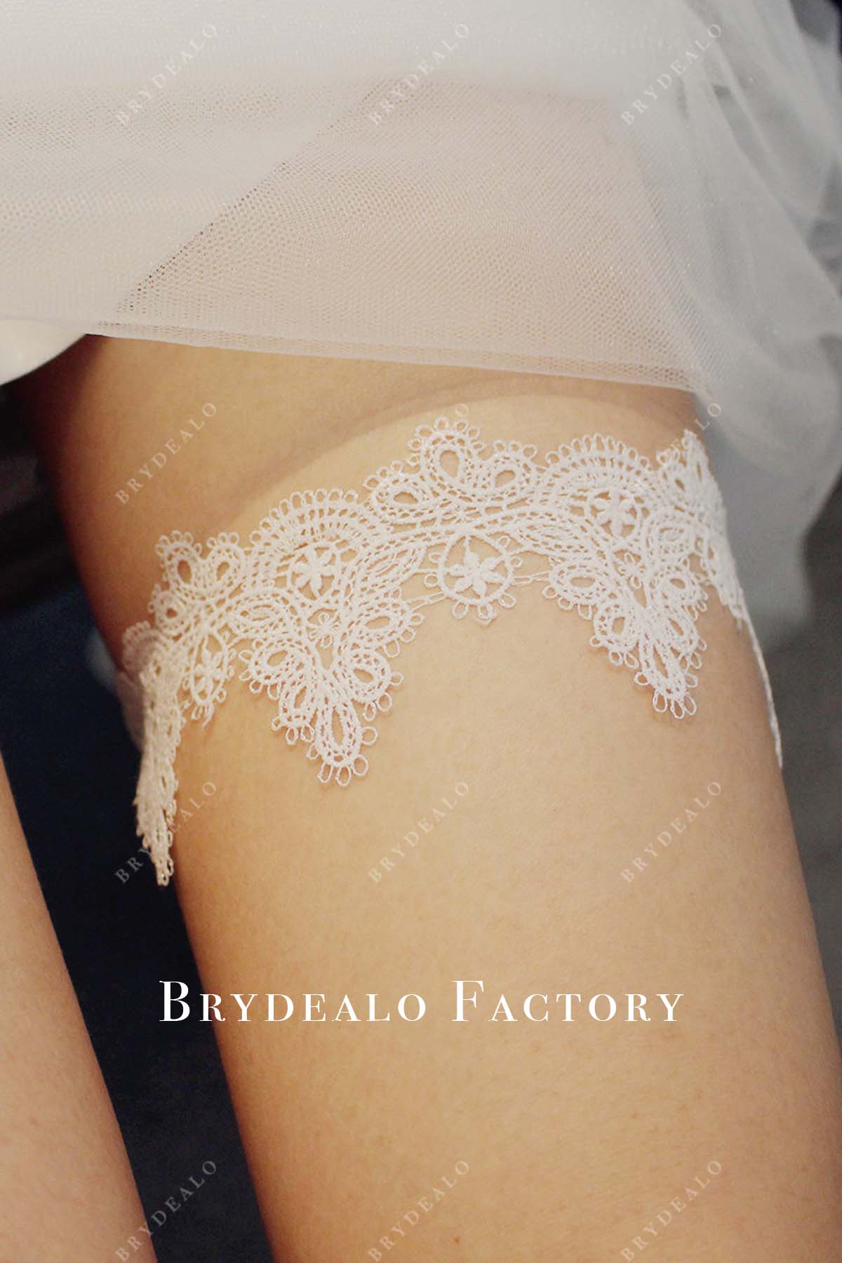 zigzag lace wedding garter