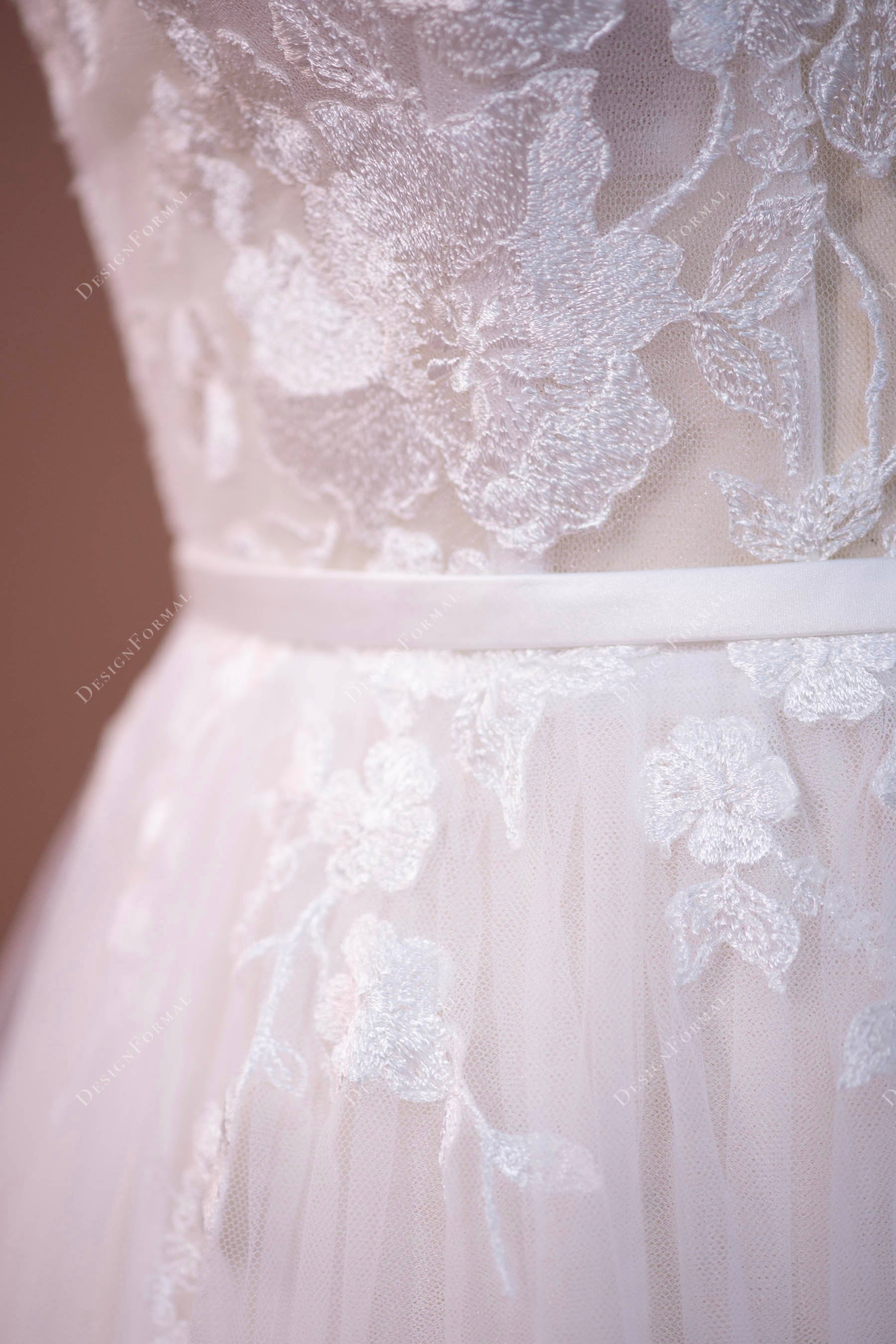 floral lace bridal dress