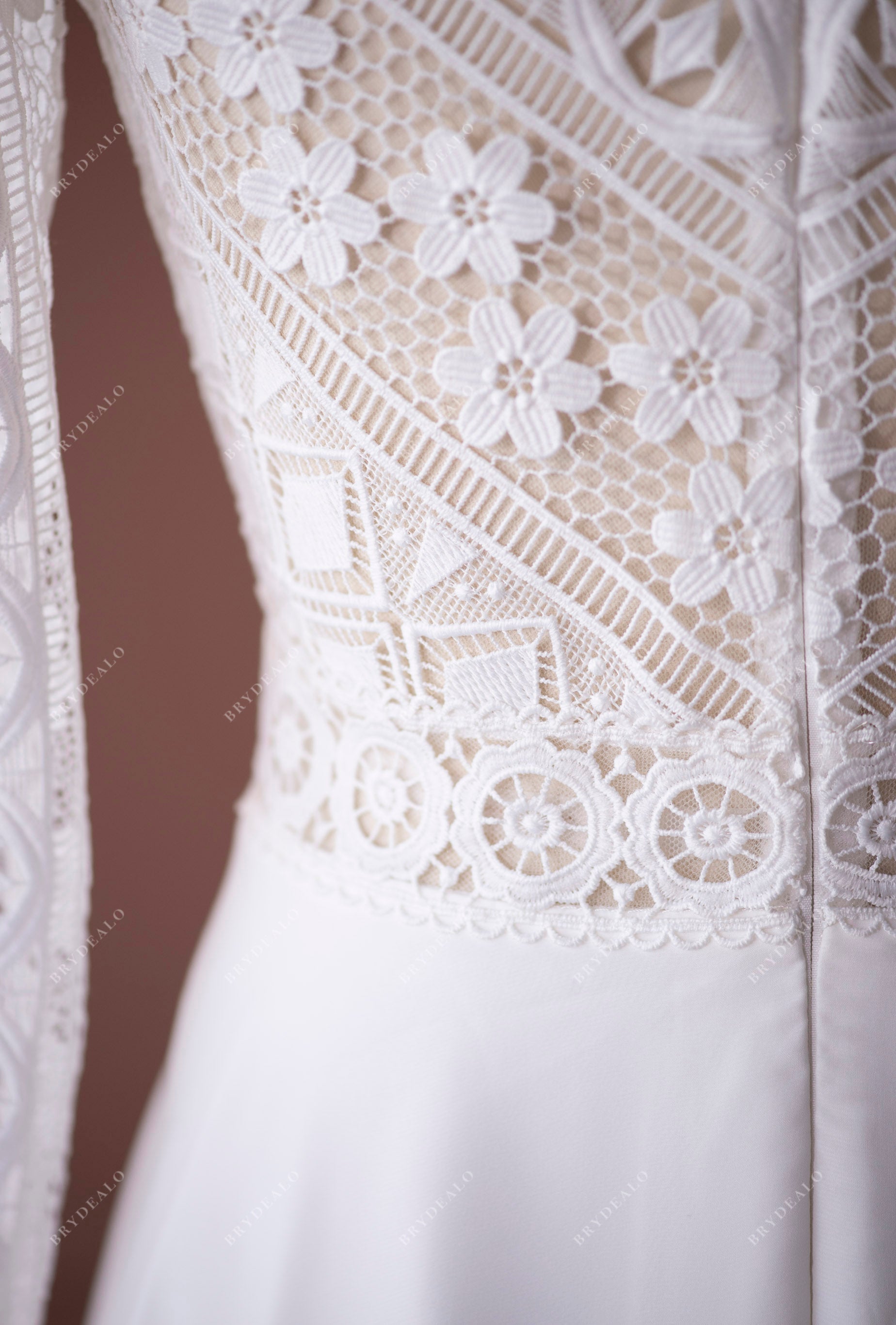 boho lace designer bridal dress