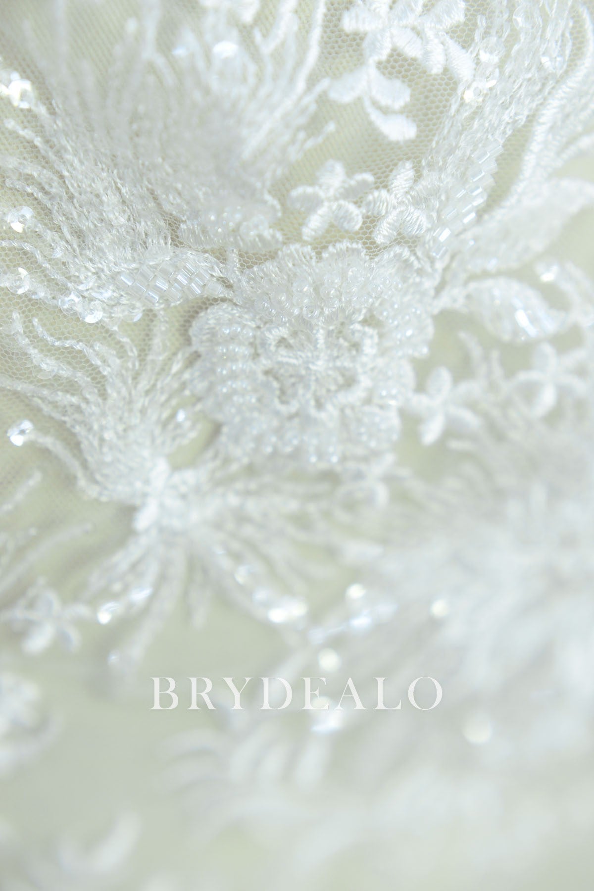 Designer Beaded Flower Apparel Lace Fabric Online