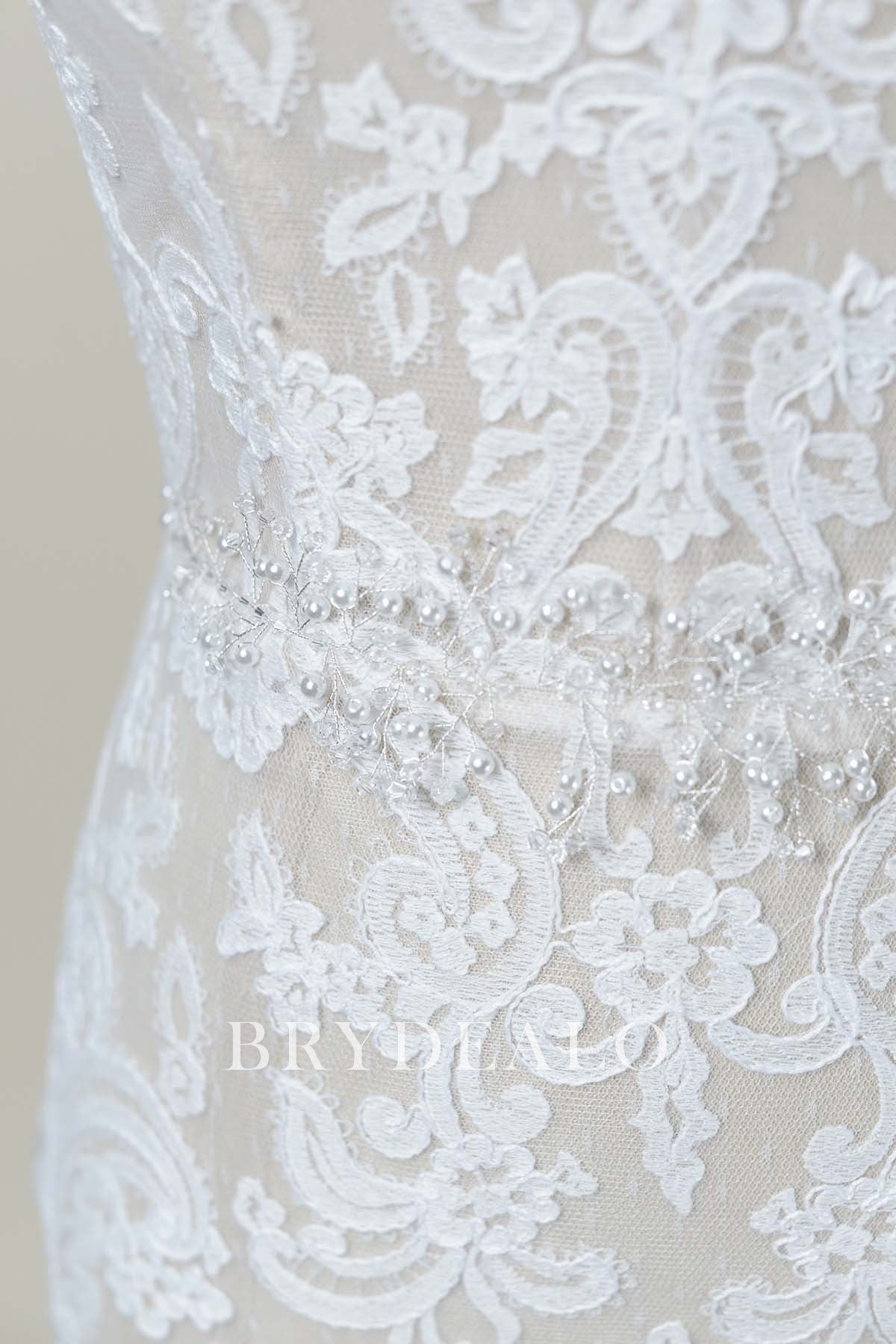 Sparkly Crystals Elegant Pearl Bridal Sash Online