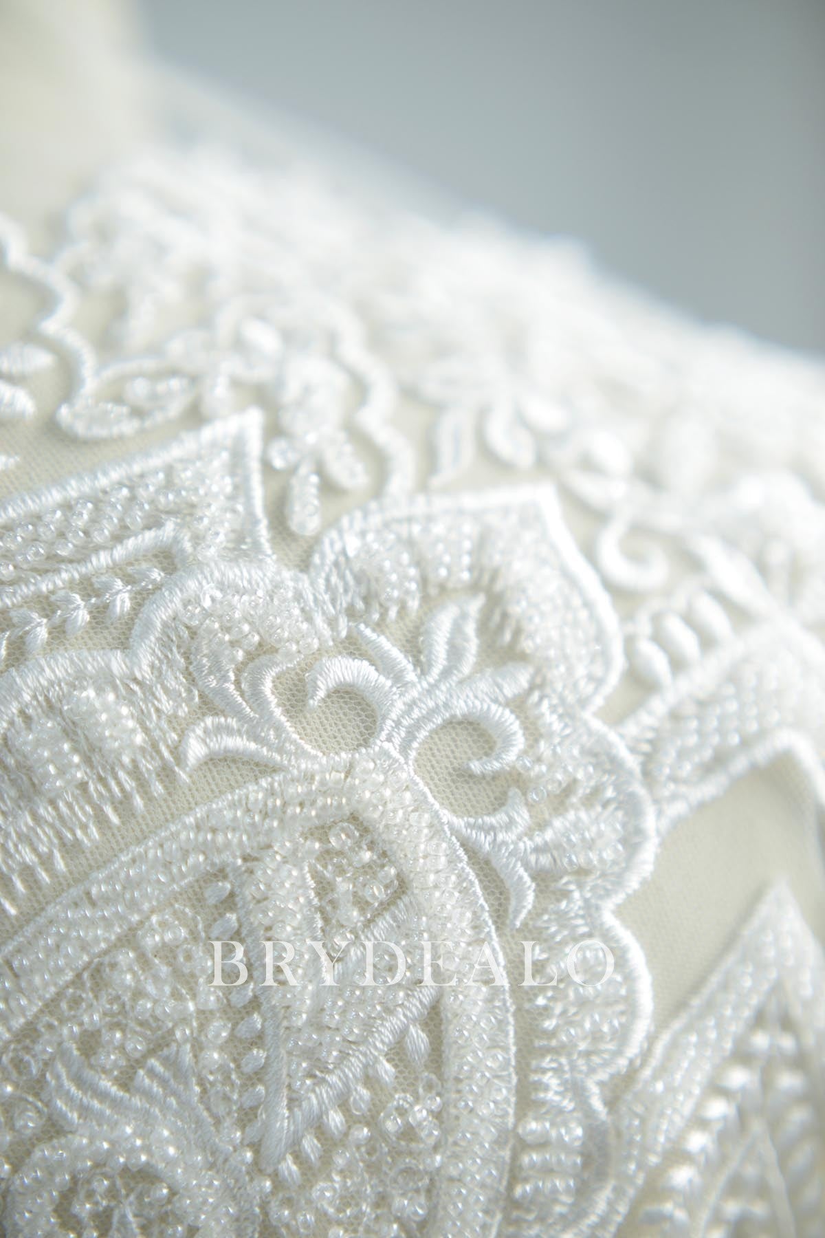 Heavy Beaded Bridal Lace Fabric Online