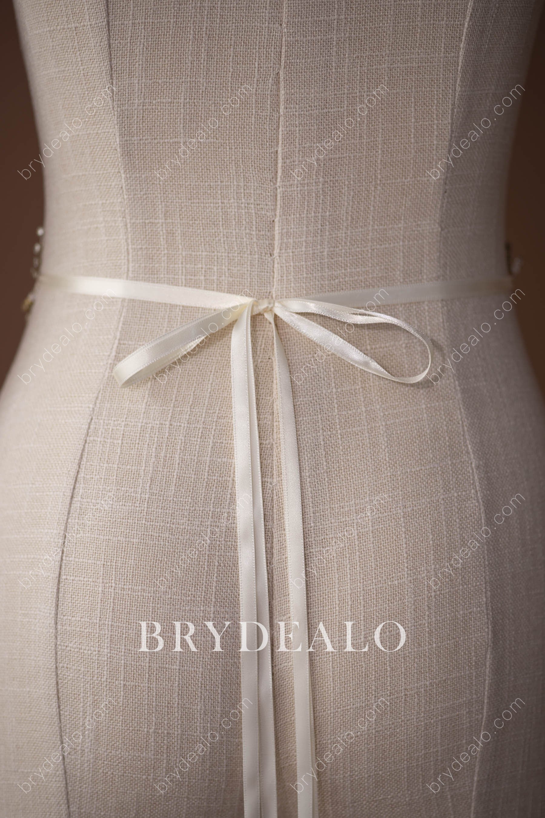 Self Tie Satin Bridal Sash_Brydealo