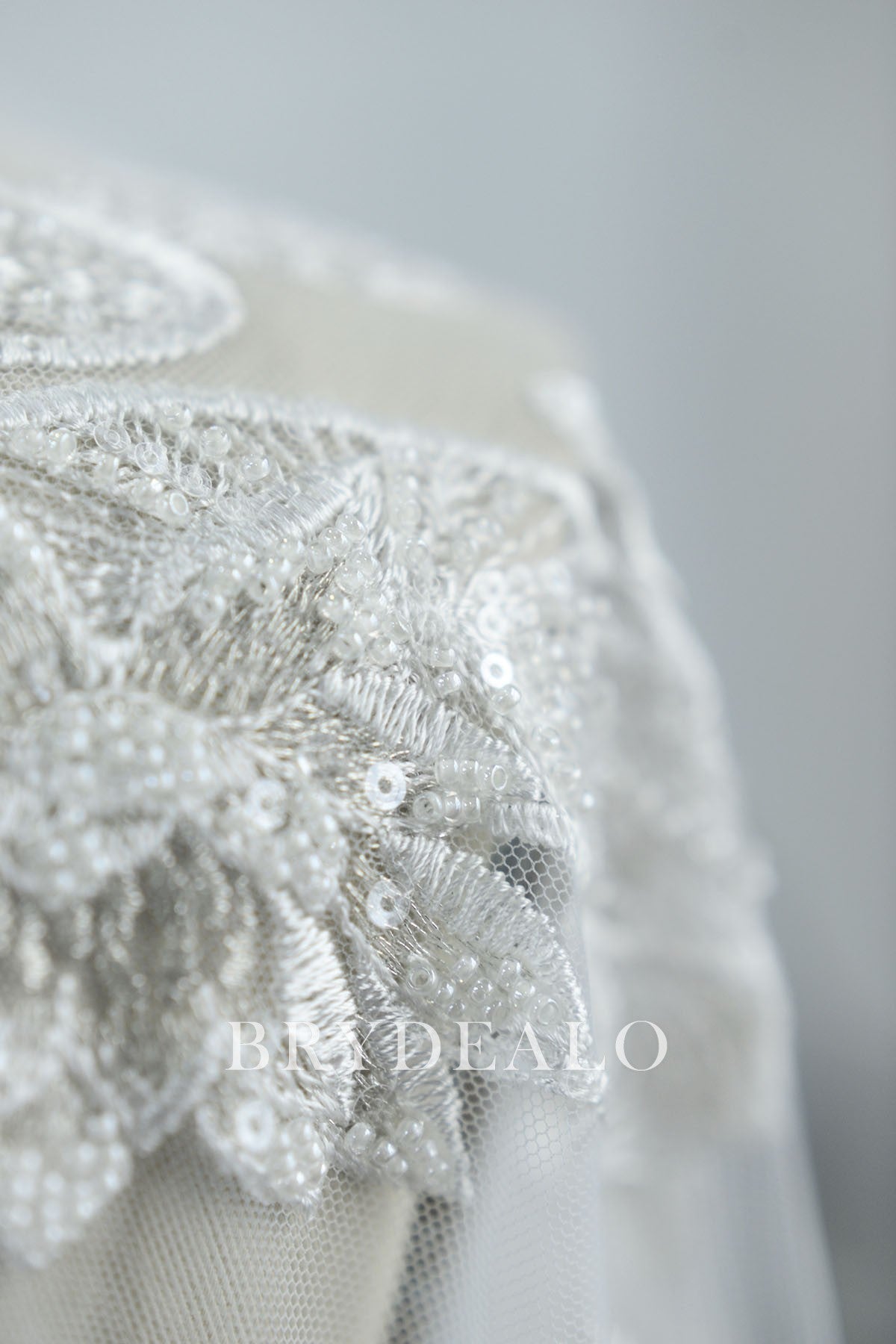 Best Heavy Beaded Embroidery Lotus Lace Online