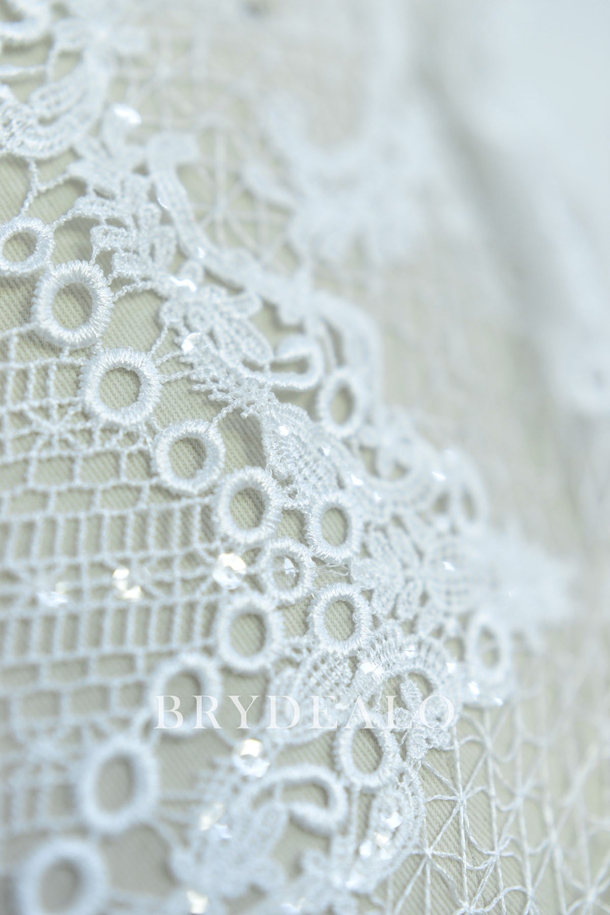 Shimmery Baroque Crochet Lace Fabric Online
