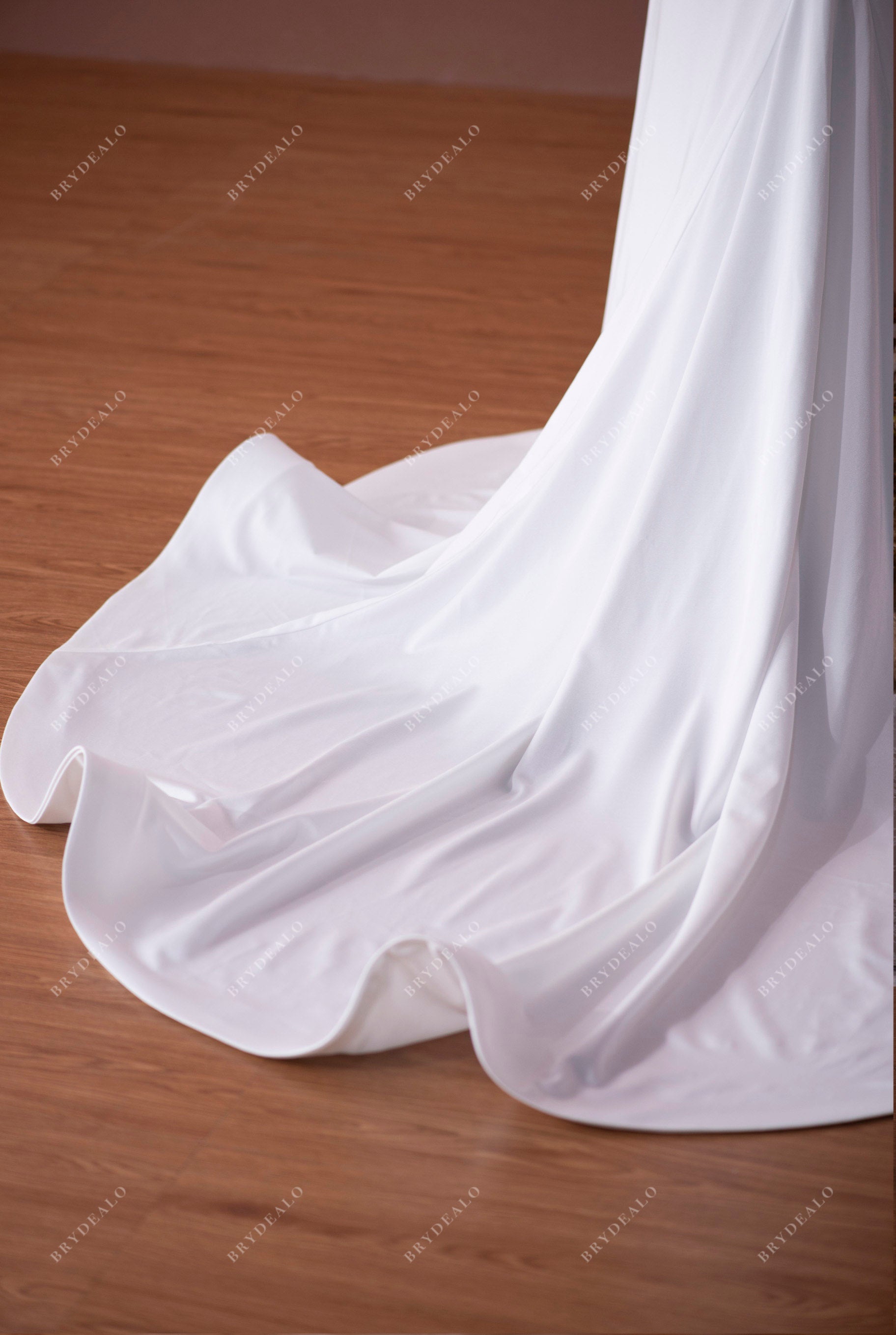 horsehair jersey bridal gown