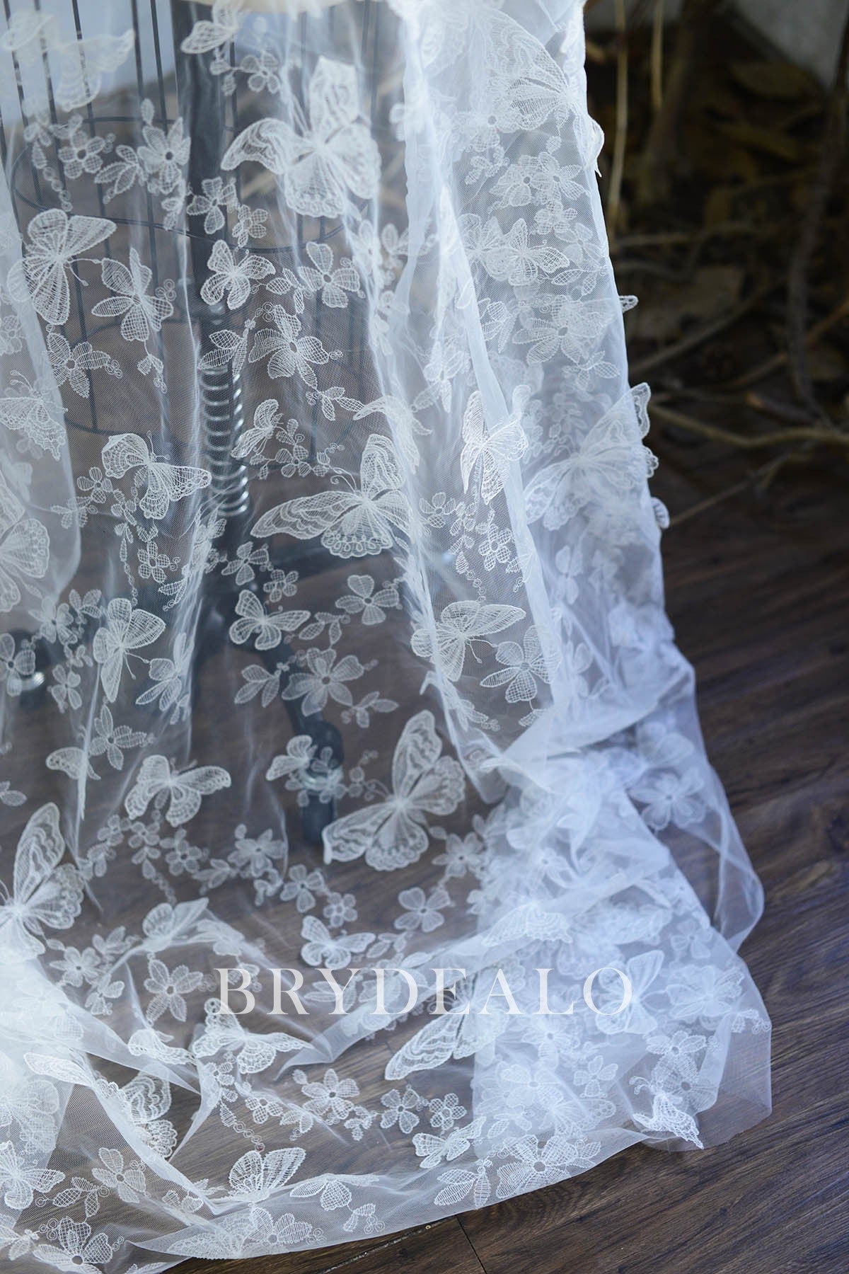 3D Butterfly Embroidery Lace Fabric online