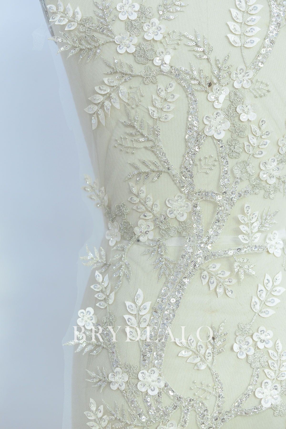 Branch Embroidered Lace Fabric