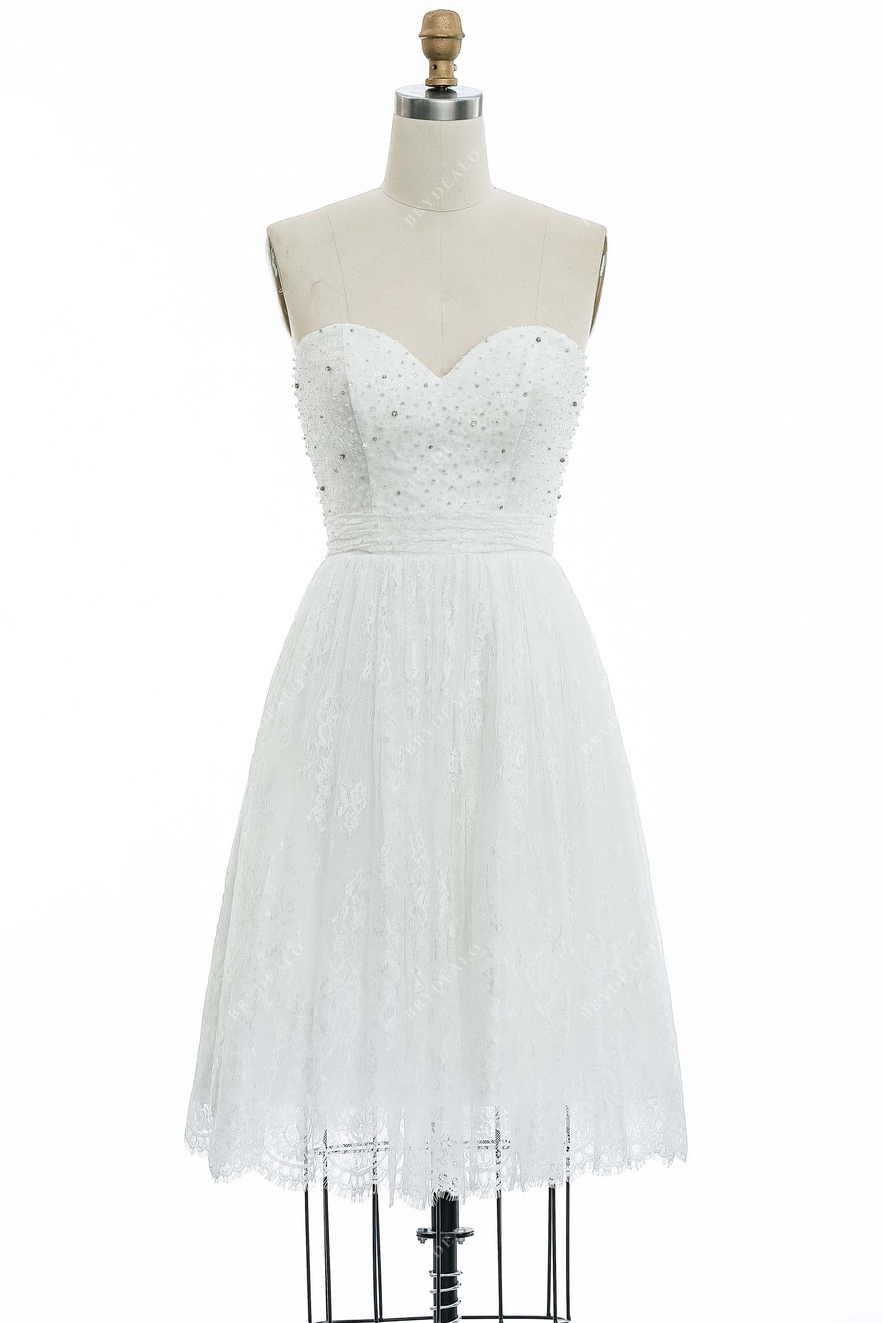 casual short wedding dresses Boho Dress 0027 - Long Sleeve Ivory Gown in Simple Lace Bridal Bridesmaid ivory lace vintage wedding dresses sleeves short sky blue skirts Elegant Short Wedding Dresses for