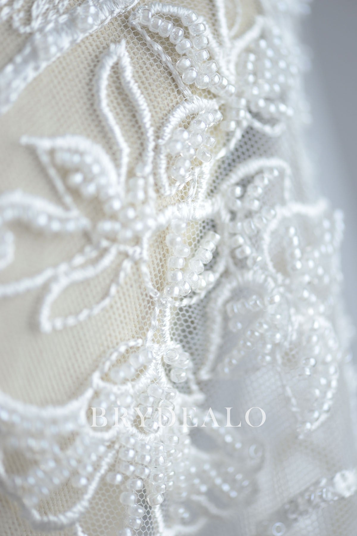 Beaded Double Border Bridal Lace