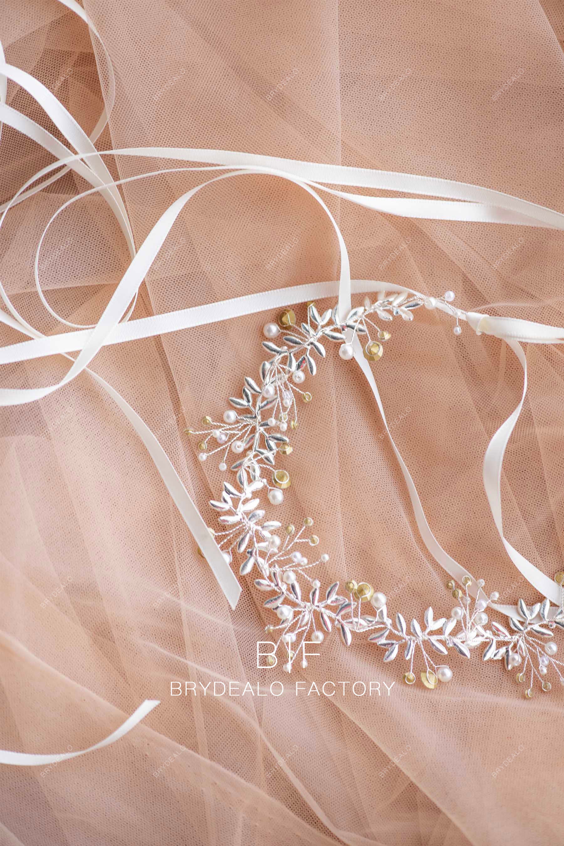 alloy rhinestone ribbon headband