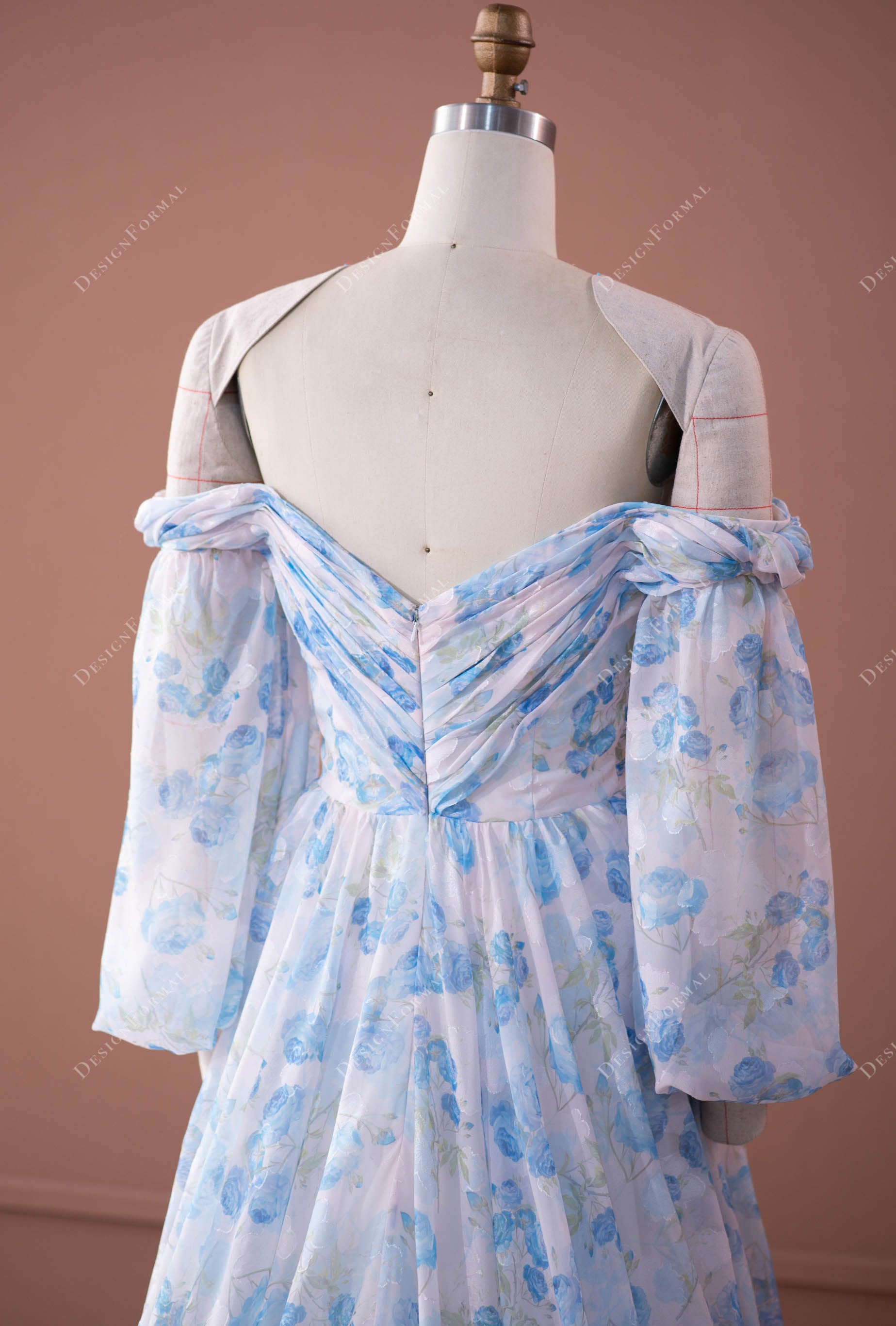 Off Shoulder A-line Wedding Dress