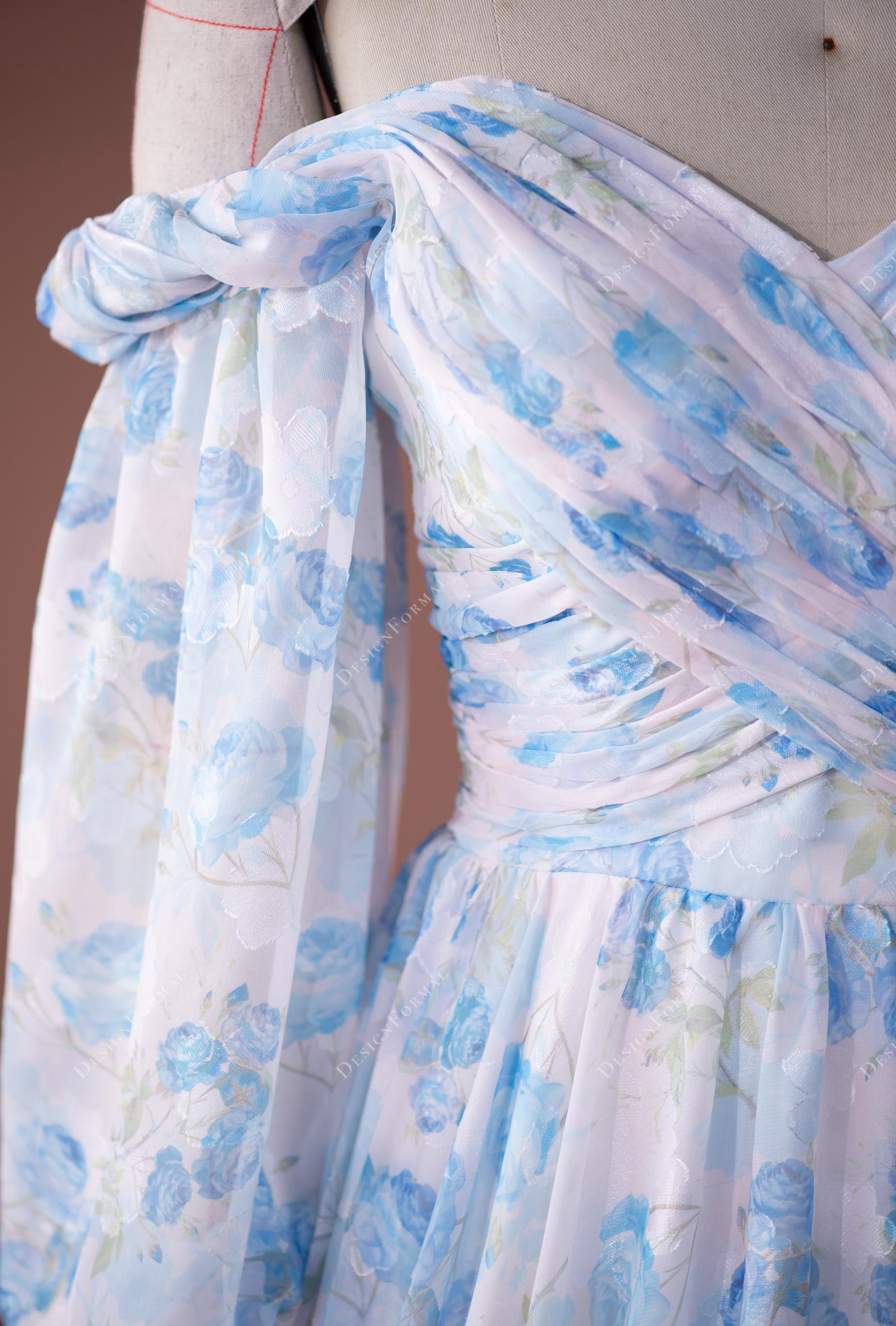 A-line Off Shoulder Bridal Dress