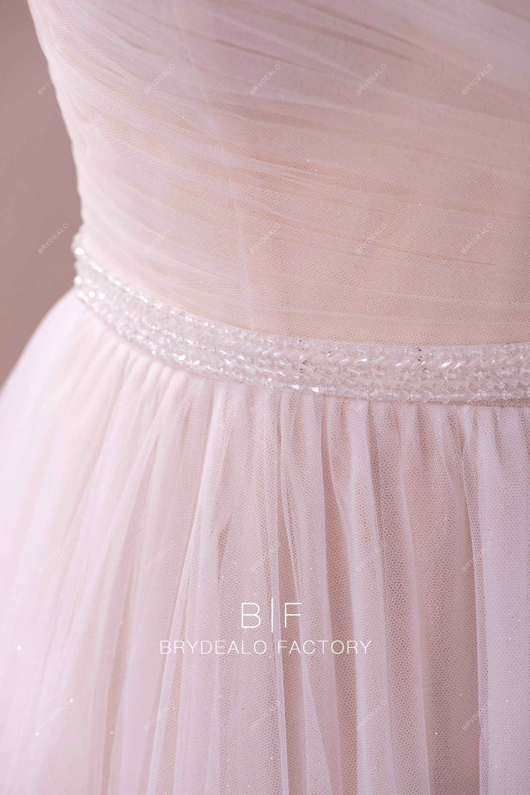 beaded waistband wedding dress by brydealo