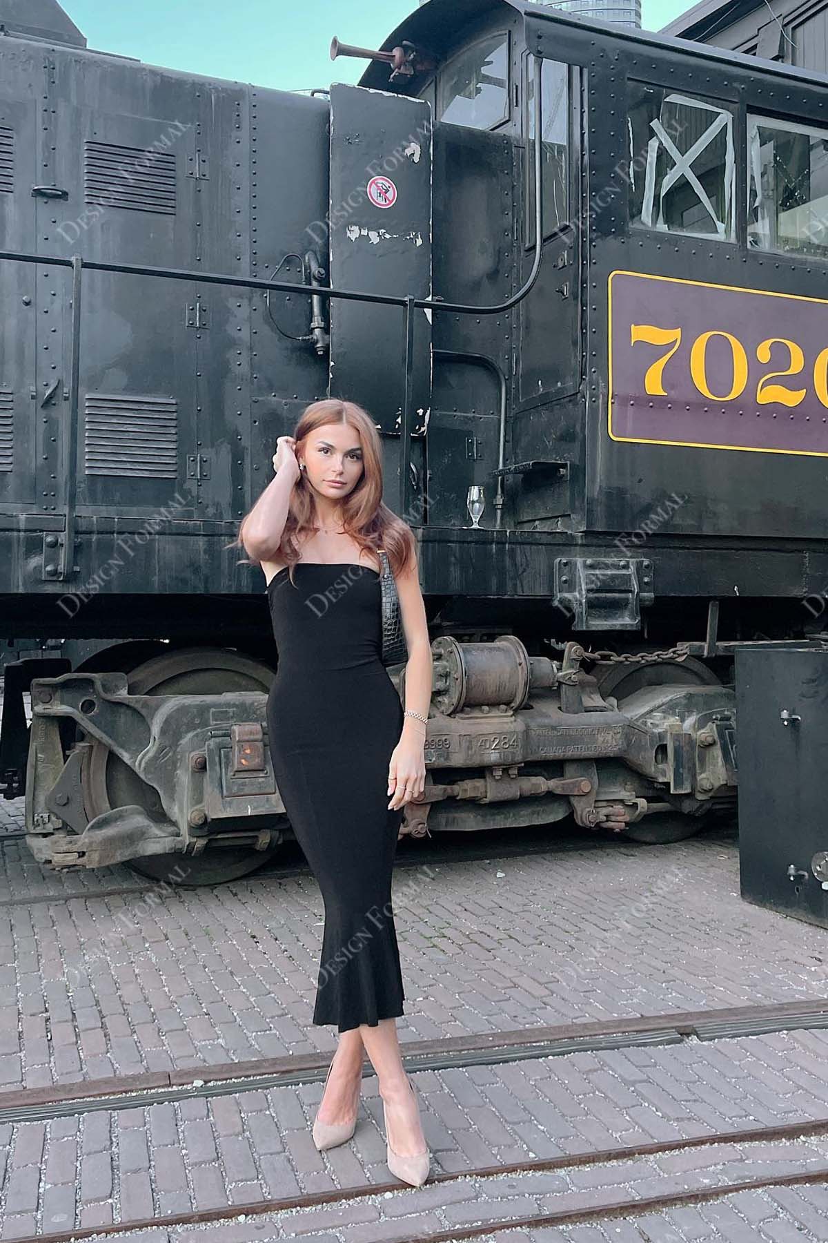 green emerald velvet dress Charming Black Jersey Bodycon Formal Prom Dress with Slit Cross Straps Back