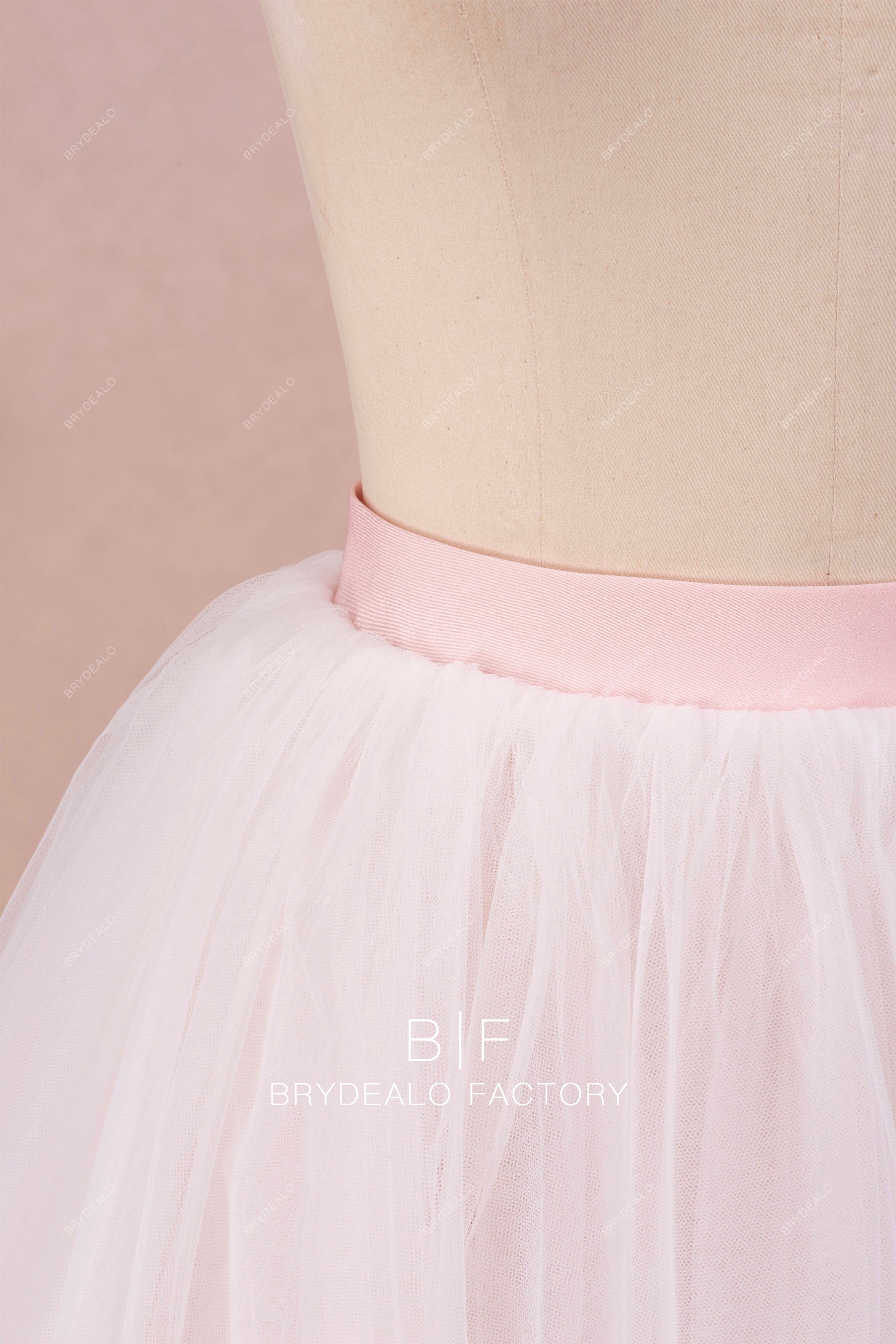 blushing overskirt wedding separates