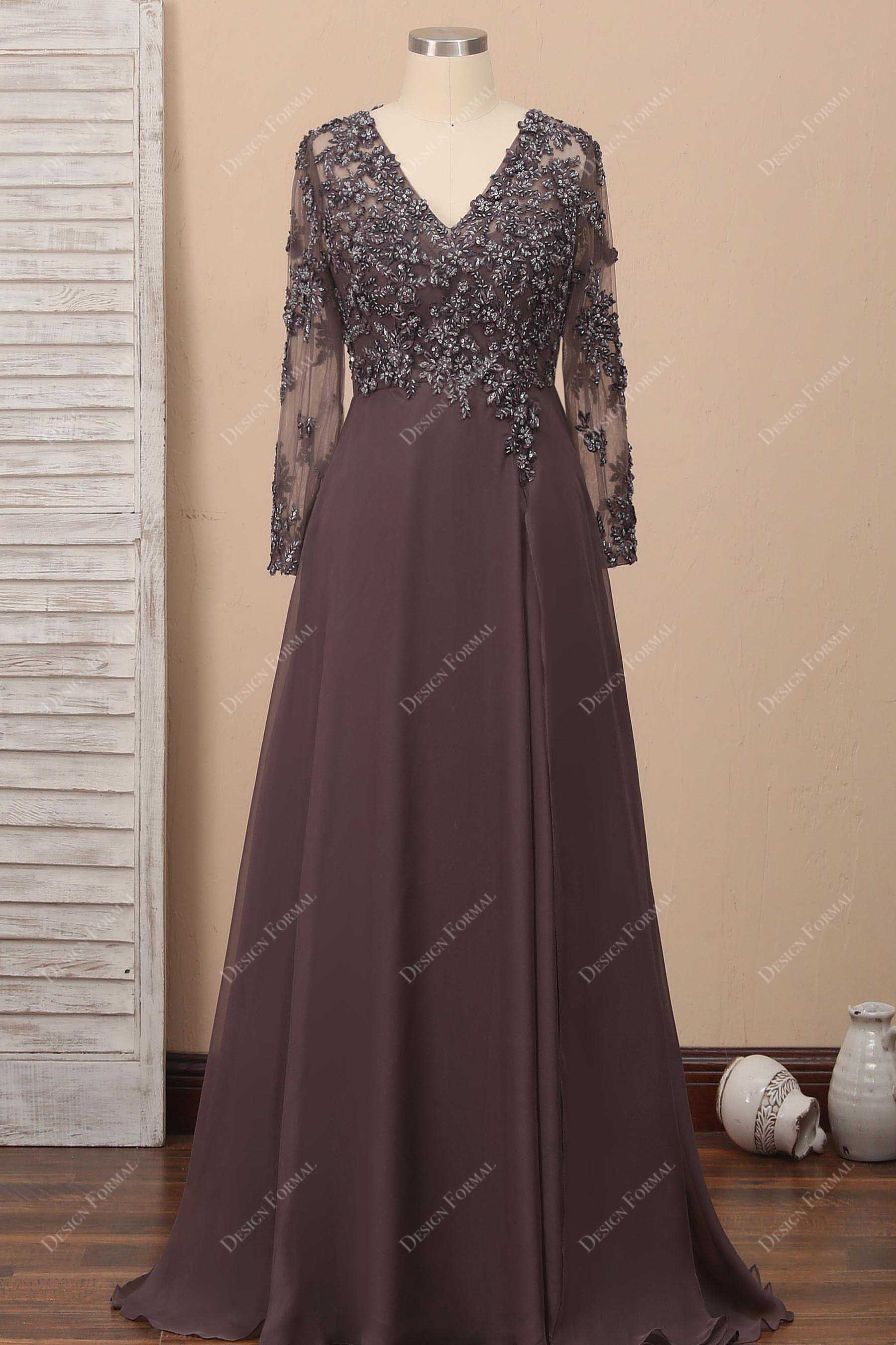 Designer Plus Size Mother of the Bride Dresses with Sleeves