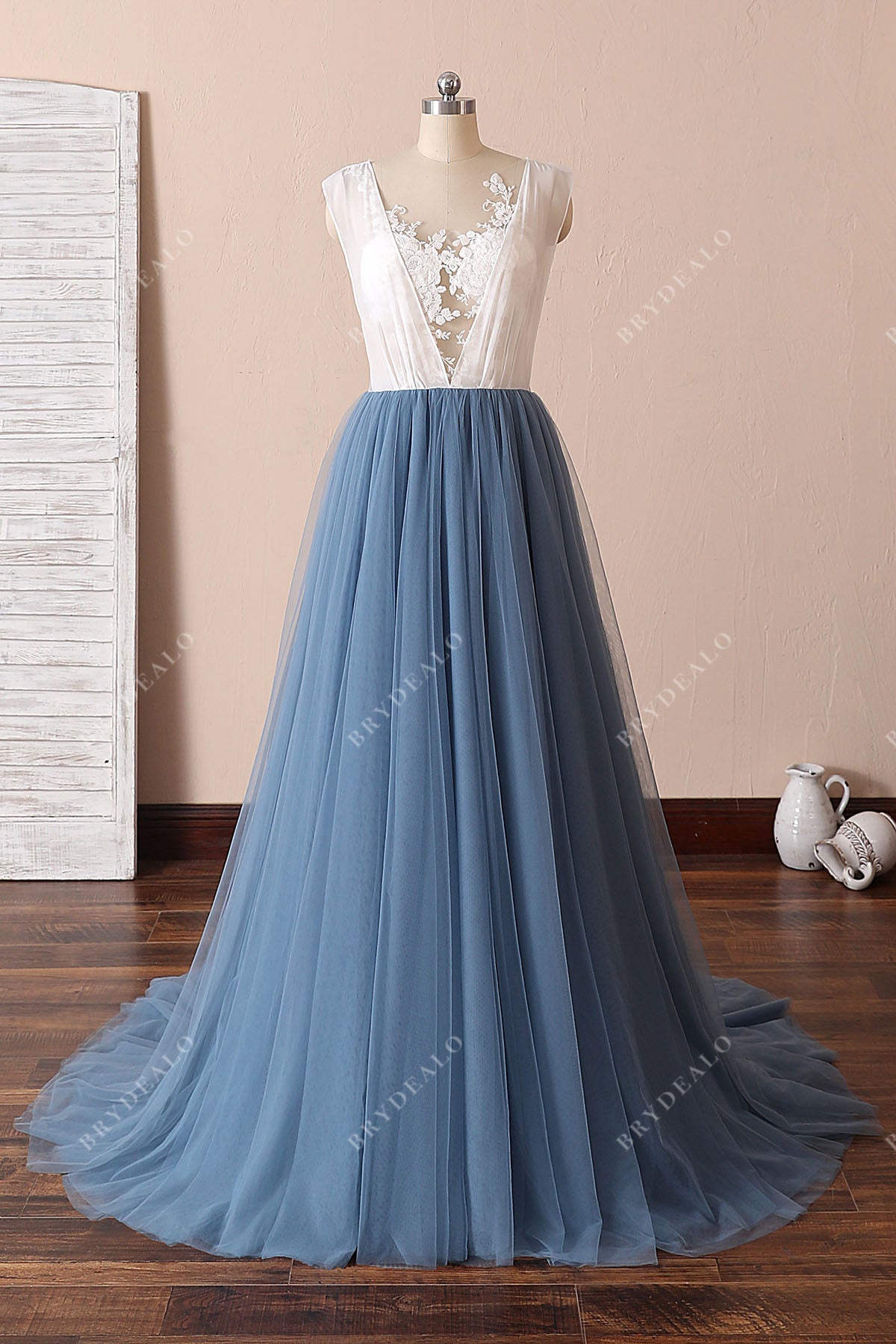 chinese dress ladies Corset Strapless Front Slit Back Lace-Up Tulle Wedding Dress with Applique