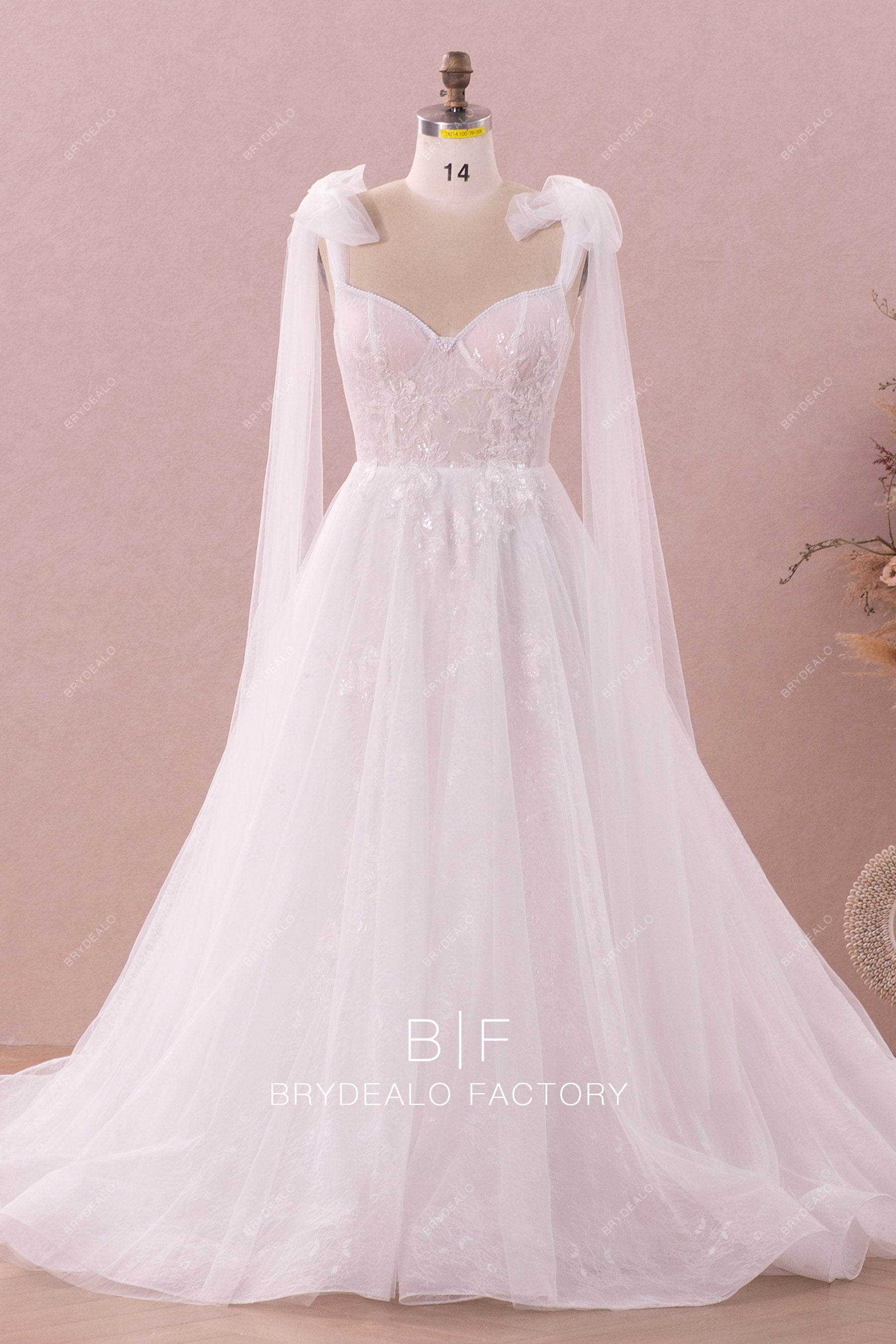 illusion corset sweetheart lace wedding dress