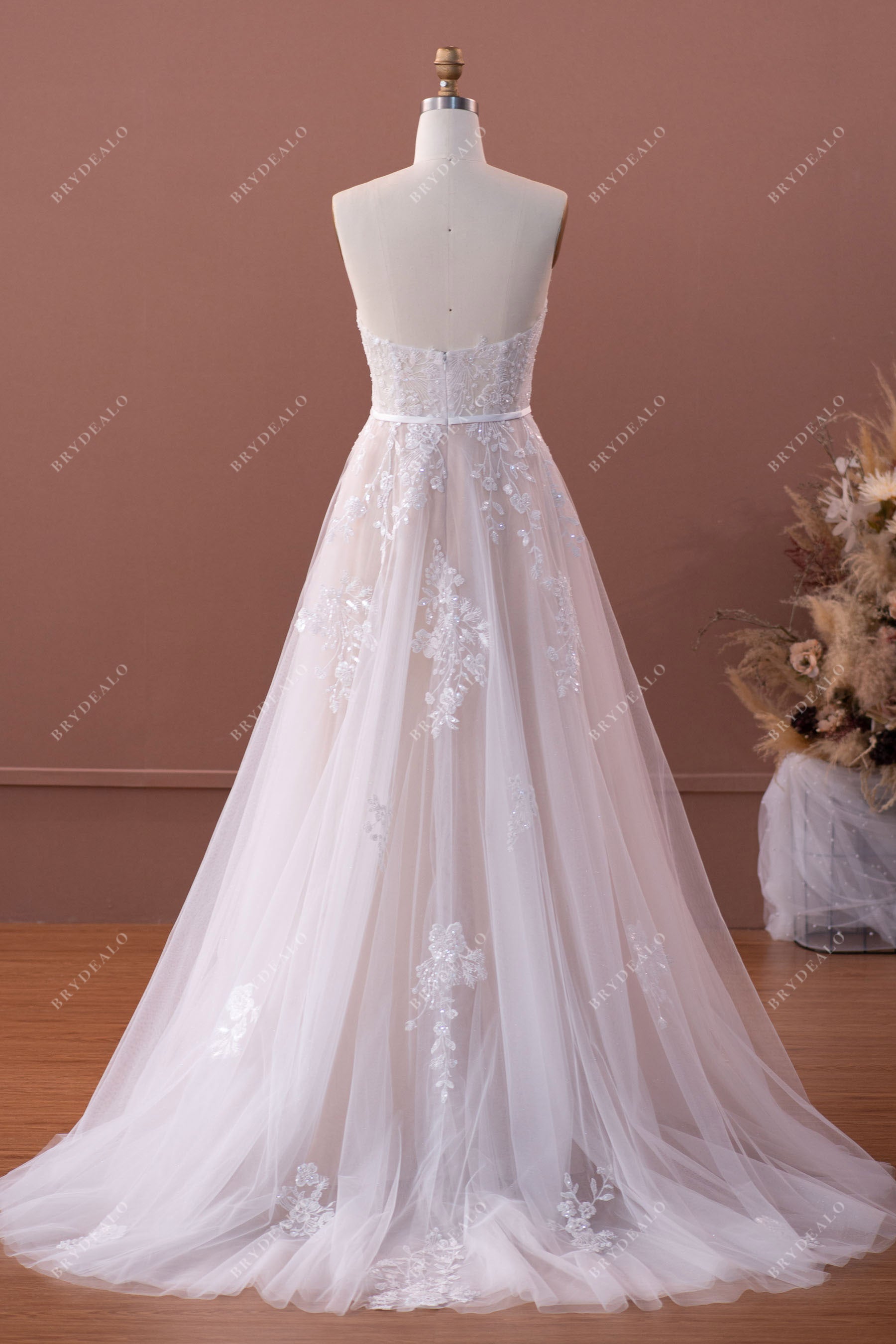 court train ball gown destination wedding dress