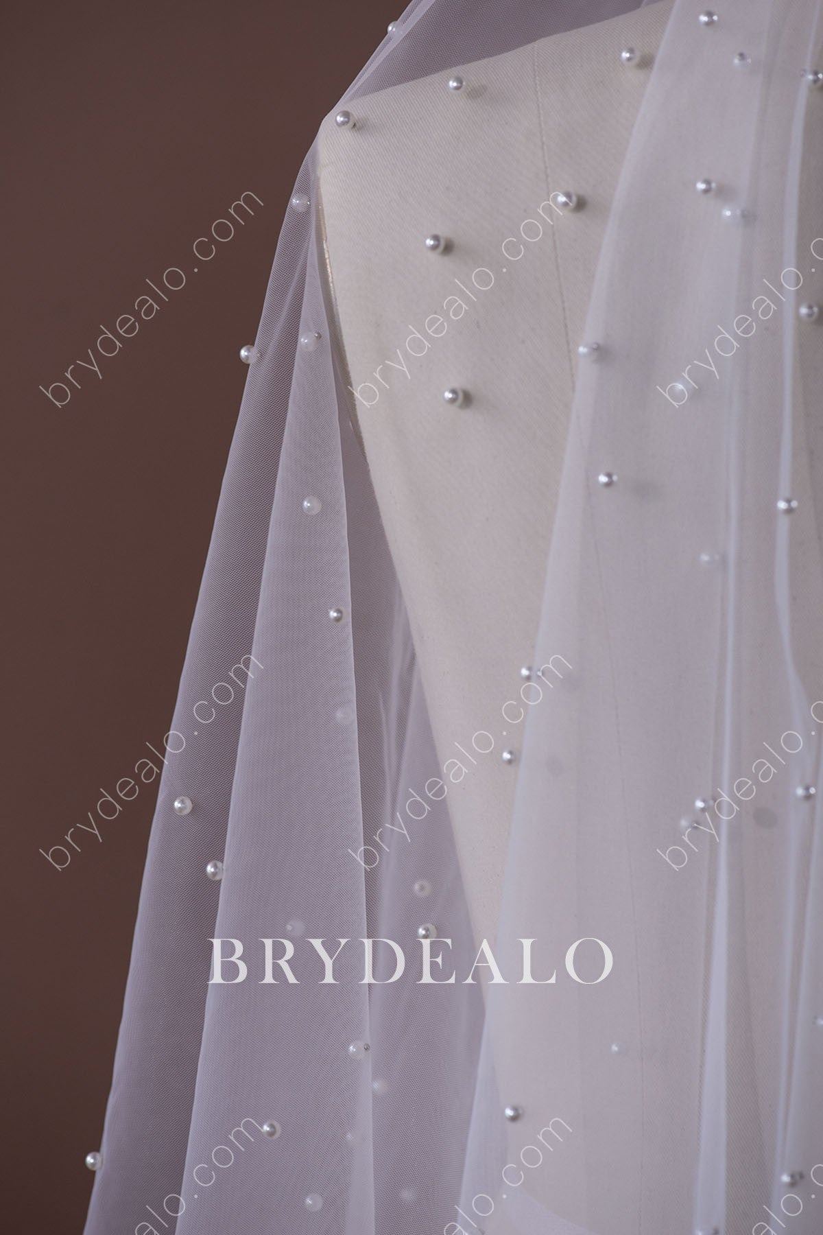 popular full pearls drop bridal veil